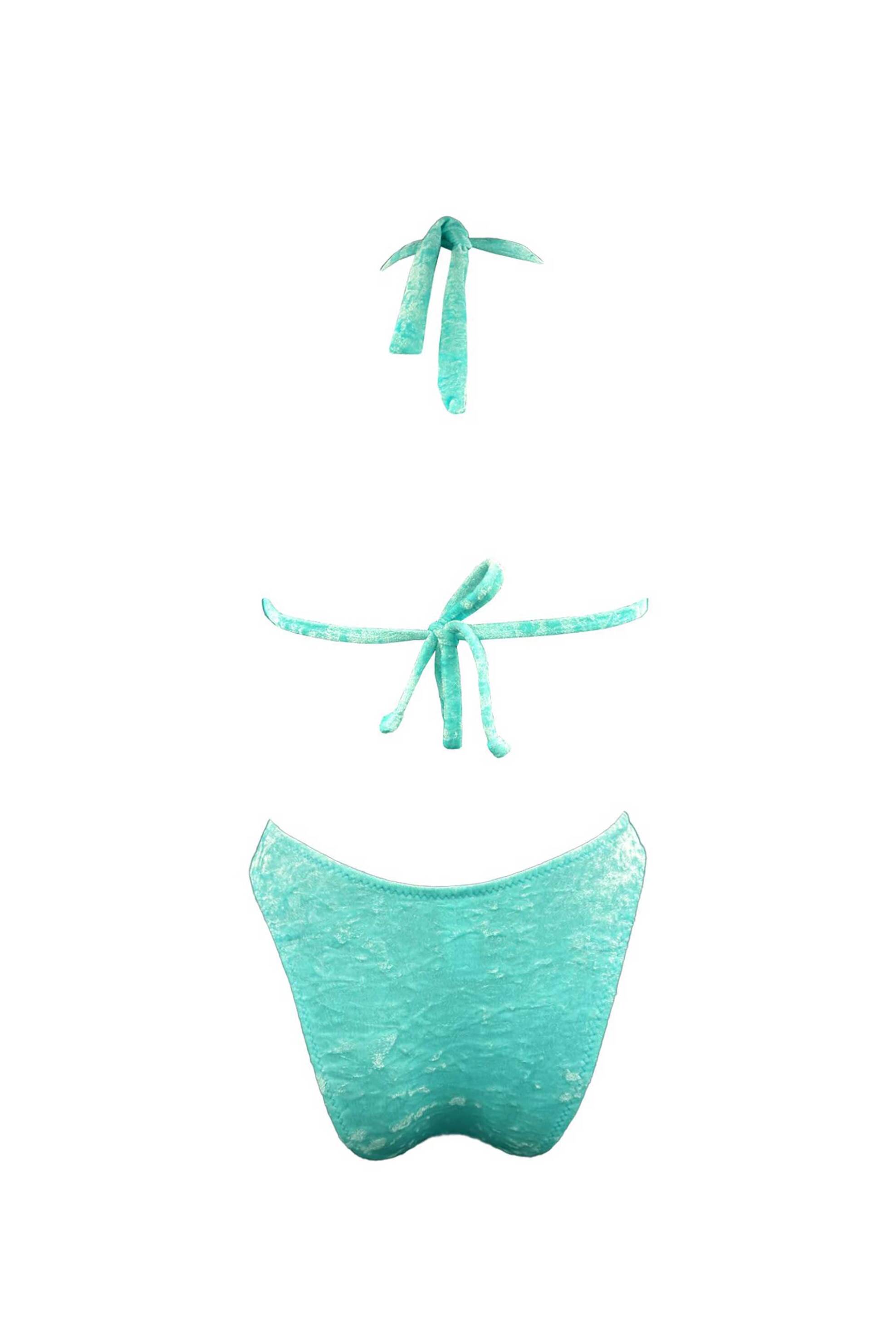 EMMA SWIMWEAR Emma Swimwear σετ γυναικείο μαγιό μπικίνι "Aqua Velvet Ring Triangle" - EMMA 954 Τυρκουάζ - 2