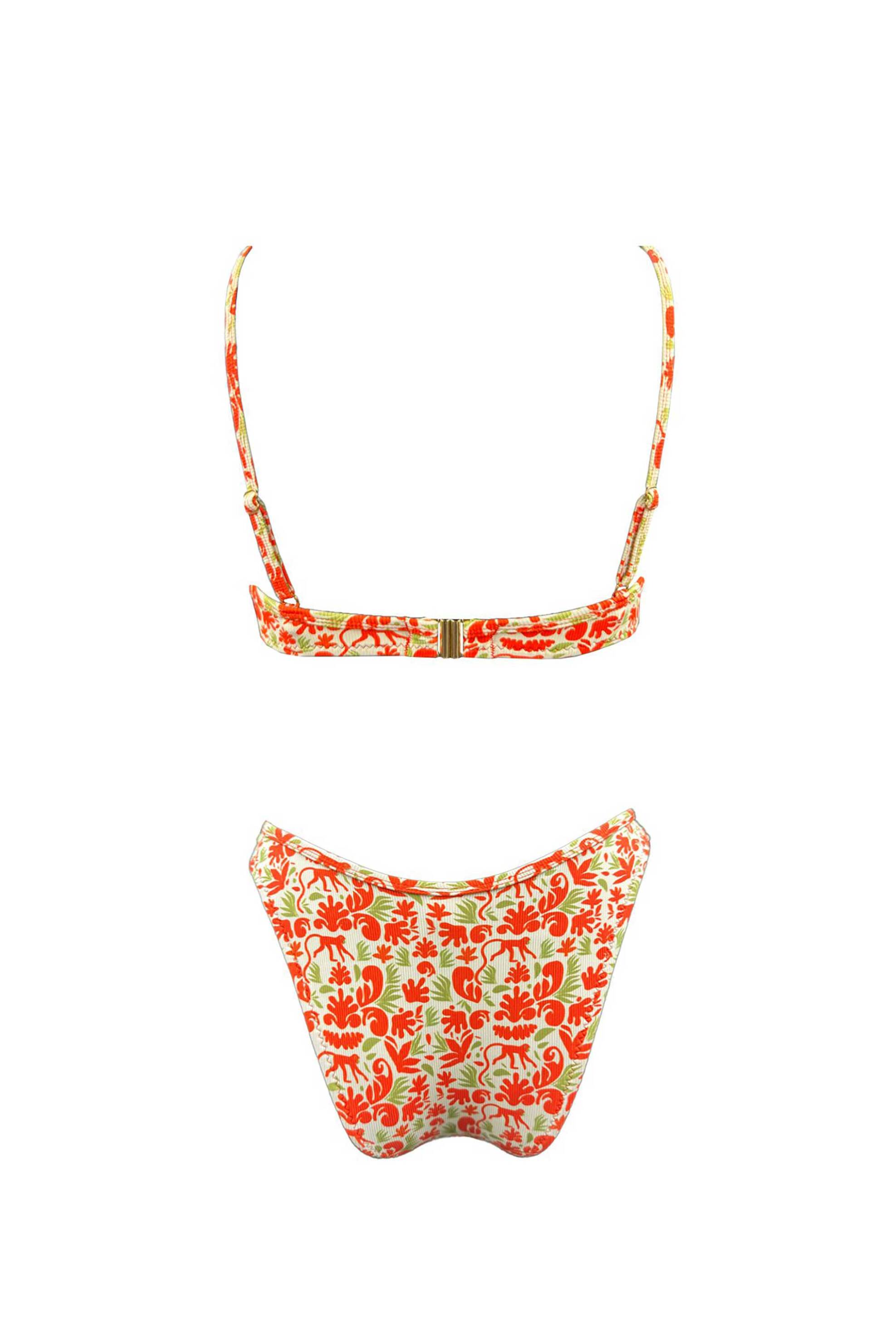 EMMA SWIMWEAR Emma Swimwear σετ γυναικείο μαγιό μπικίνι "Monkey Ruffled" - EMMA 975 Πορτοκαλί - 2