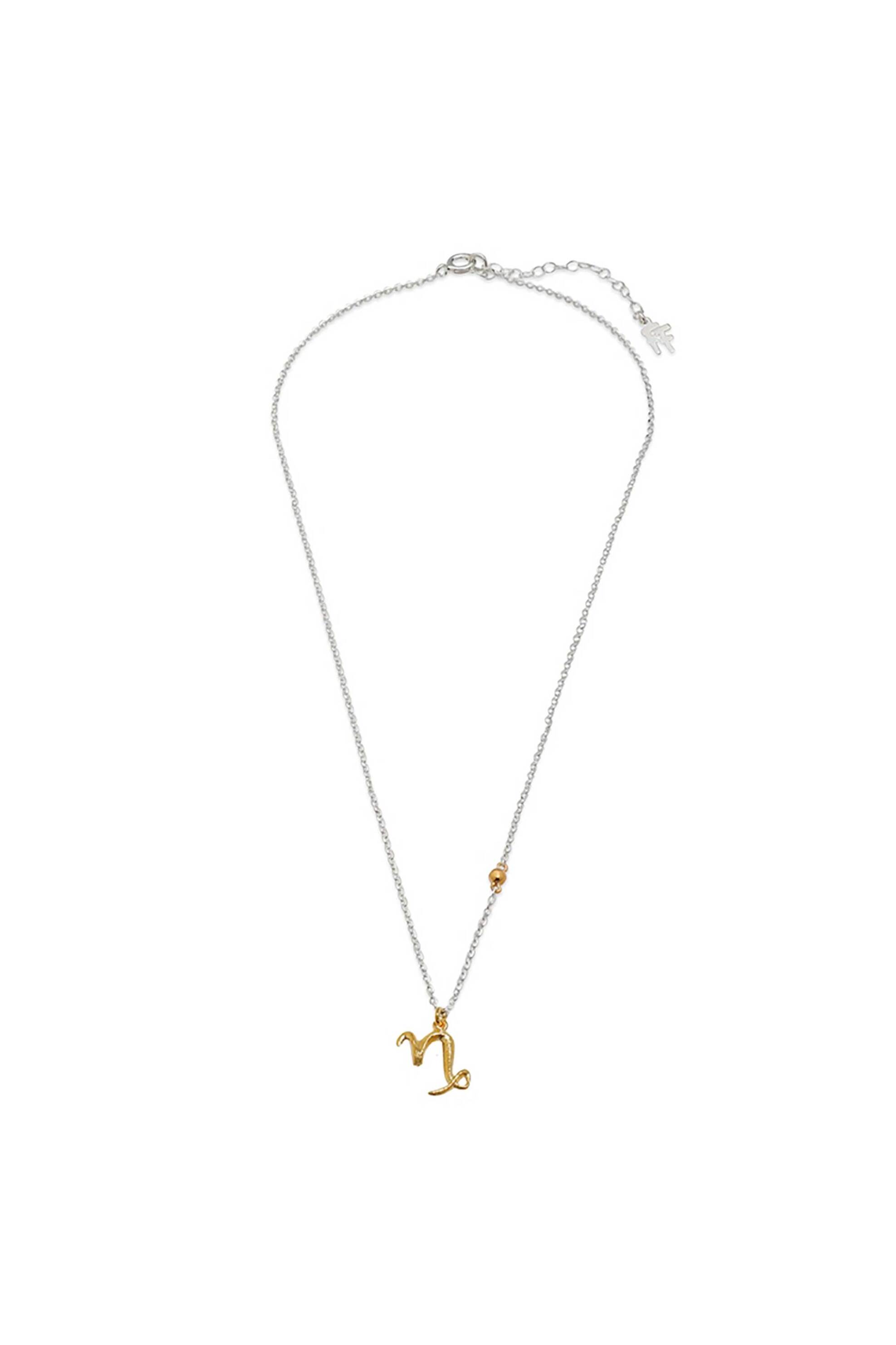 Folli Follie γυναικείο κοντό ασημένιο κολιέ με το ζώδιο Αιγόκερως "Star Sign" - 1N23S085Y Χρυσό φωτογραφία