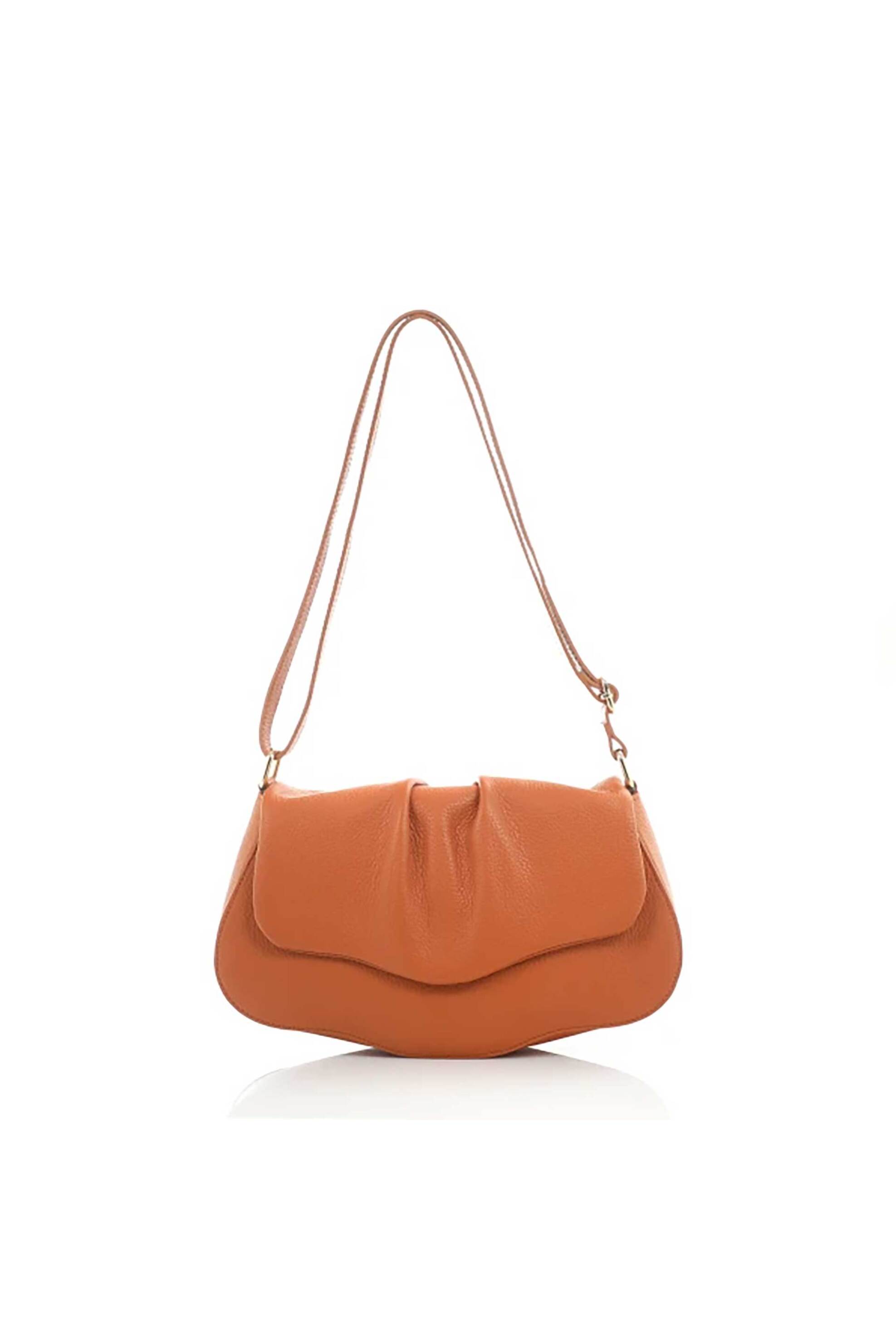 Folli Follie γυναικεία δερμάτινη τσάντα crossbody "Metropolitan Fab" - CB24L014GC Καφέ