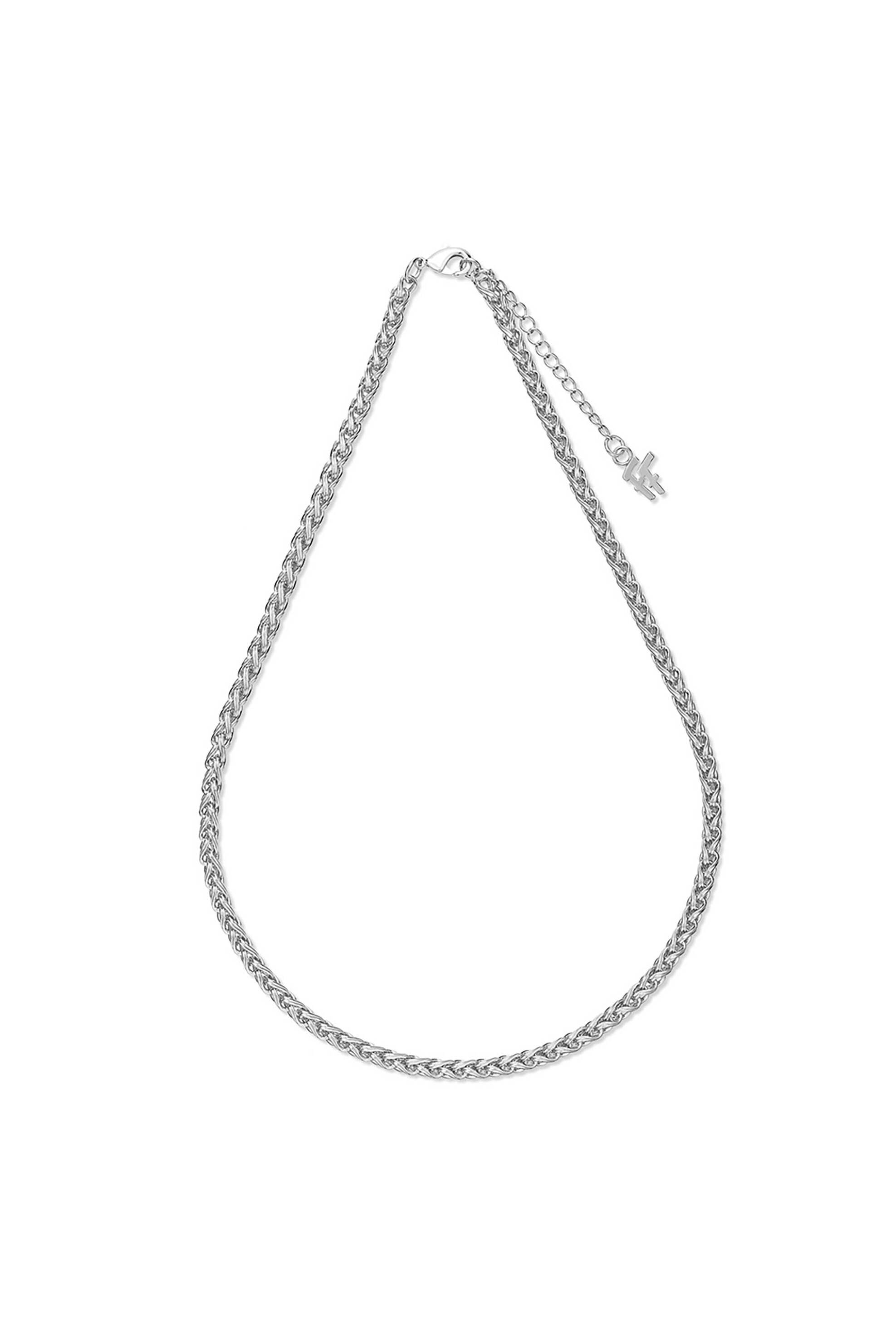 Folli Follie γυναικείο ασημί κολιέ με λεπτή πλεκτή αλυσίδα "The Chain Addiction" - 1N24D109 Ασημί φωτογραφία