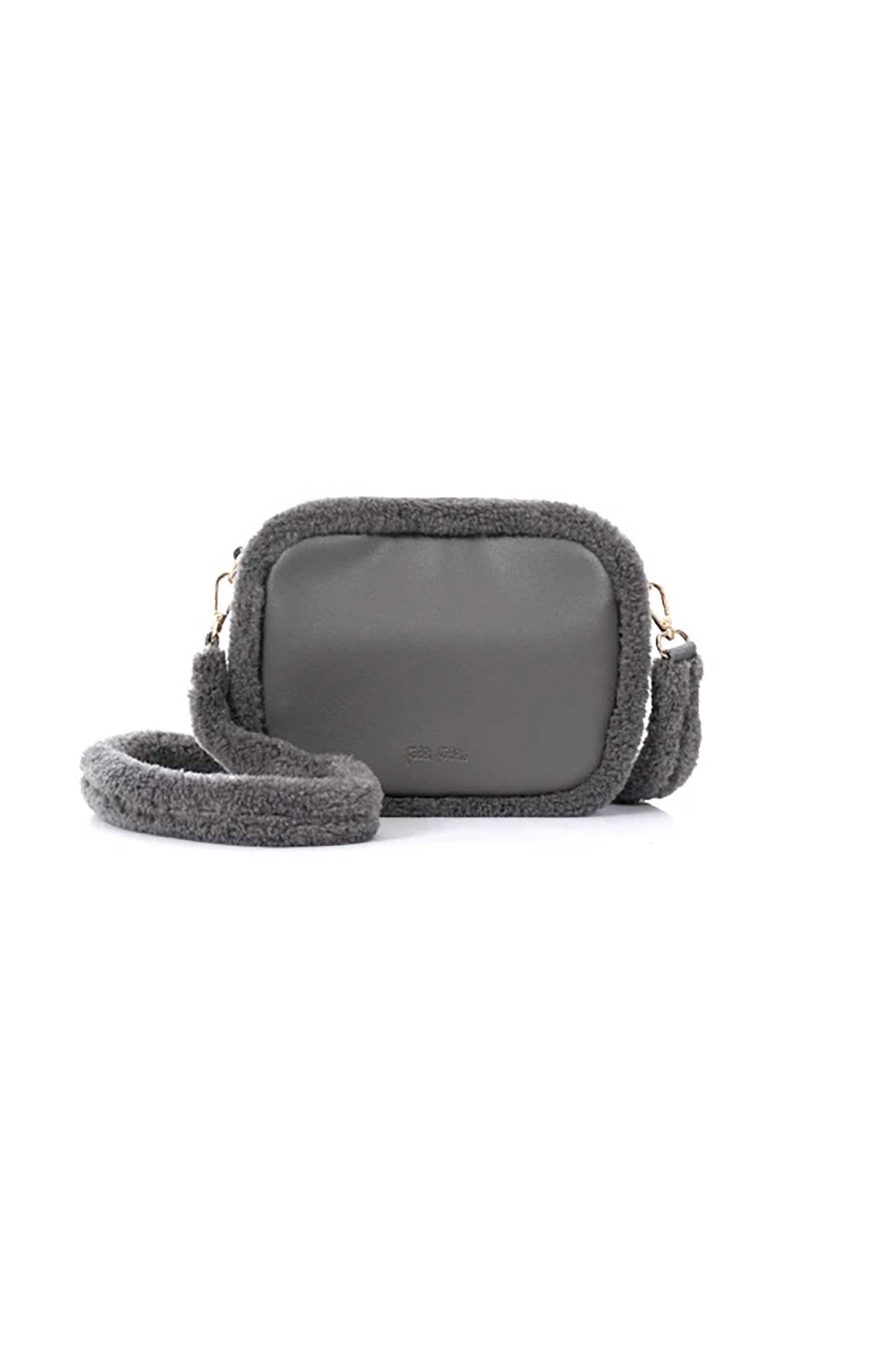 Folli Follie γυναικεία τσάντα crossbody "Furry Tales" - CB24C017GDA Γκρι