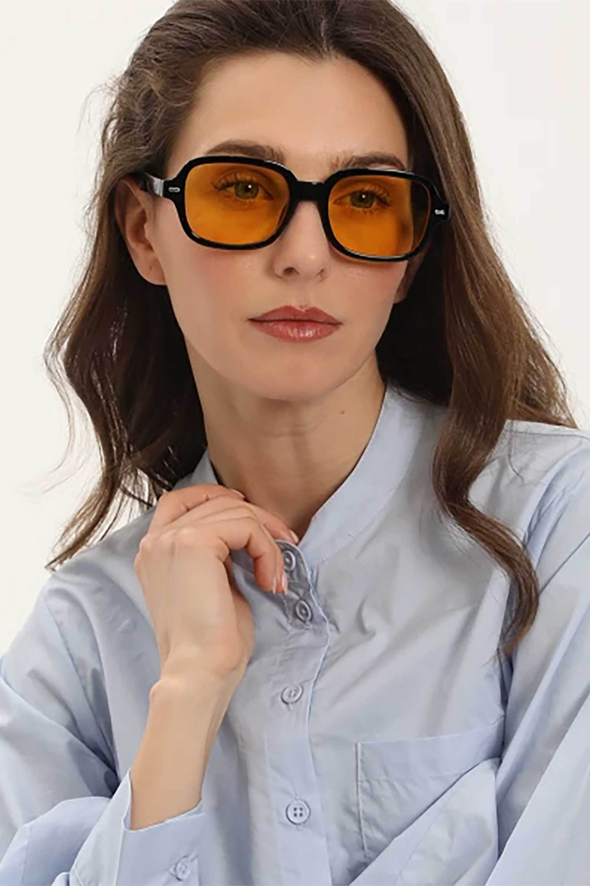 Folli Follie γυναικεία γυαλιά ηλίου μικρό μέγεθος με μεταλλική λεπτομέρεια - SG25B058K Κίτρινο φωτογραφία