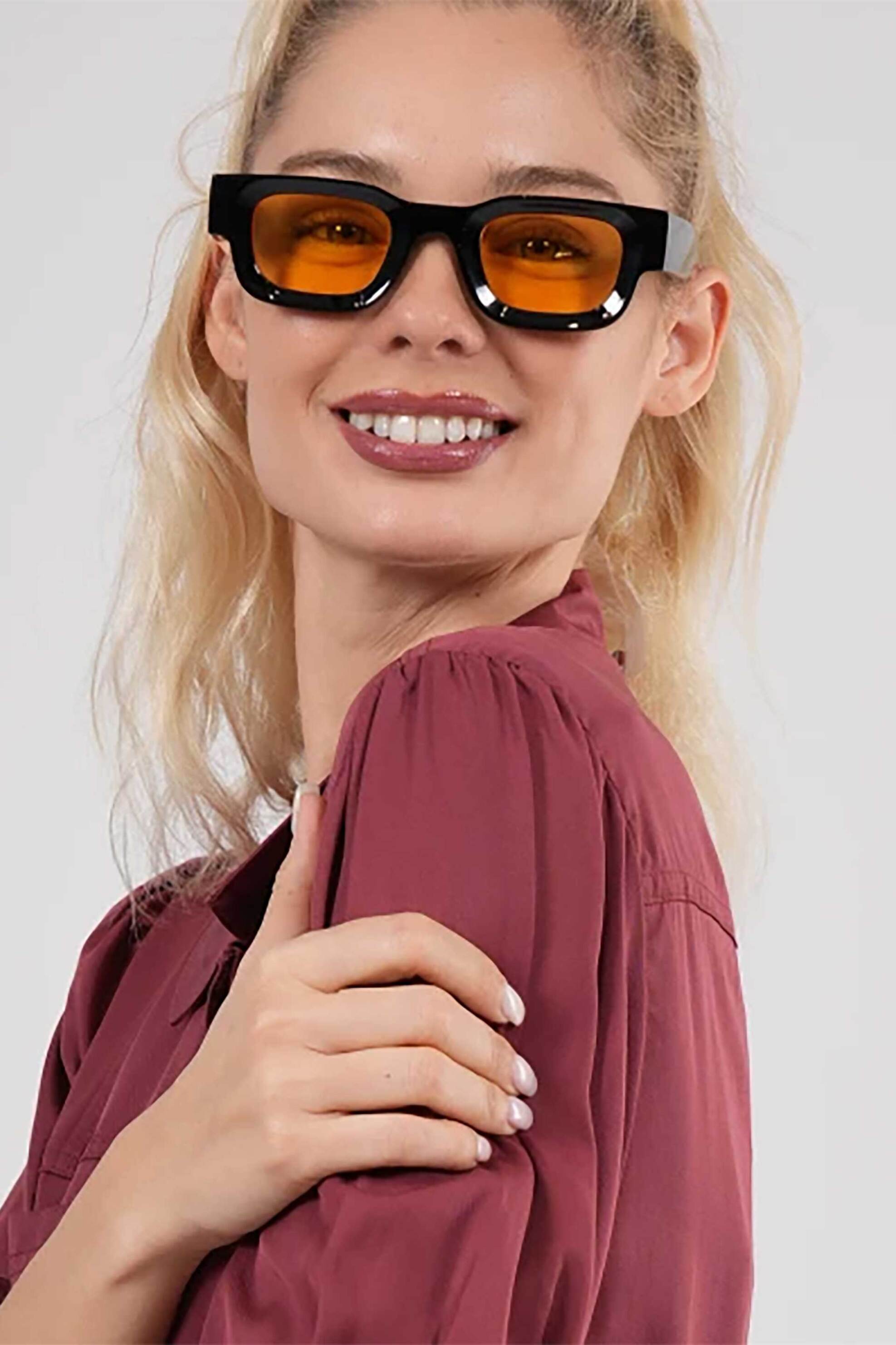 Folli Follie γυναικεία γυαλιά ηλίου μικρό μέγεθος σε ορθογώνιο σχήμα - SG25B059K Κίτρινο φωτογραφία