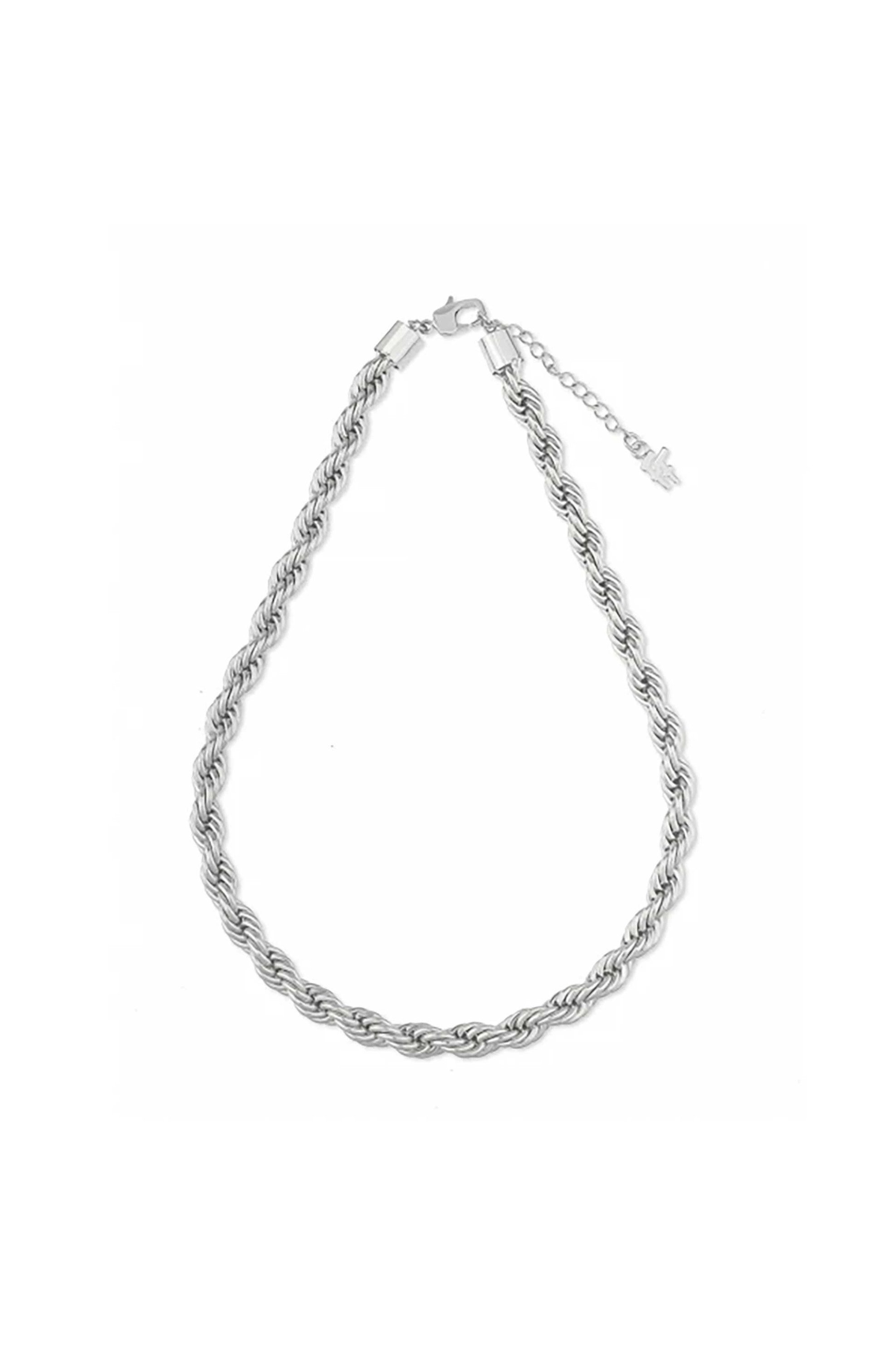 Folli Follie γυναικείο ασημί κολιέ φαρδιά αλυσίδα "The Chain Addiction" - 1N24D131 Ασημί