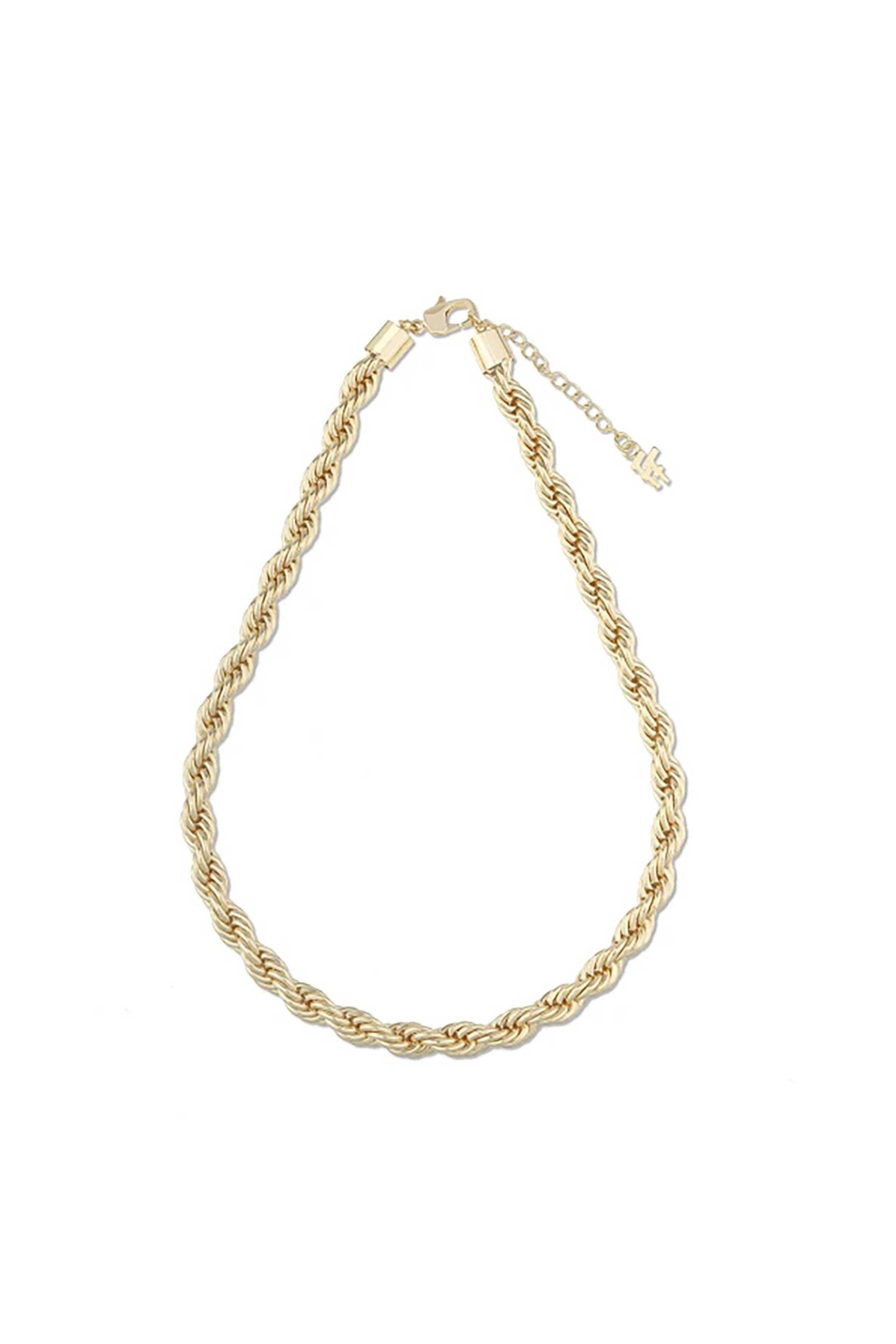 Folli Follie γυναικείο επίχρυσο κολιέ φαρδιά αλυσίδα "The Chain Addiction" - 1N24D131Y Χρυσό