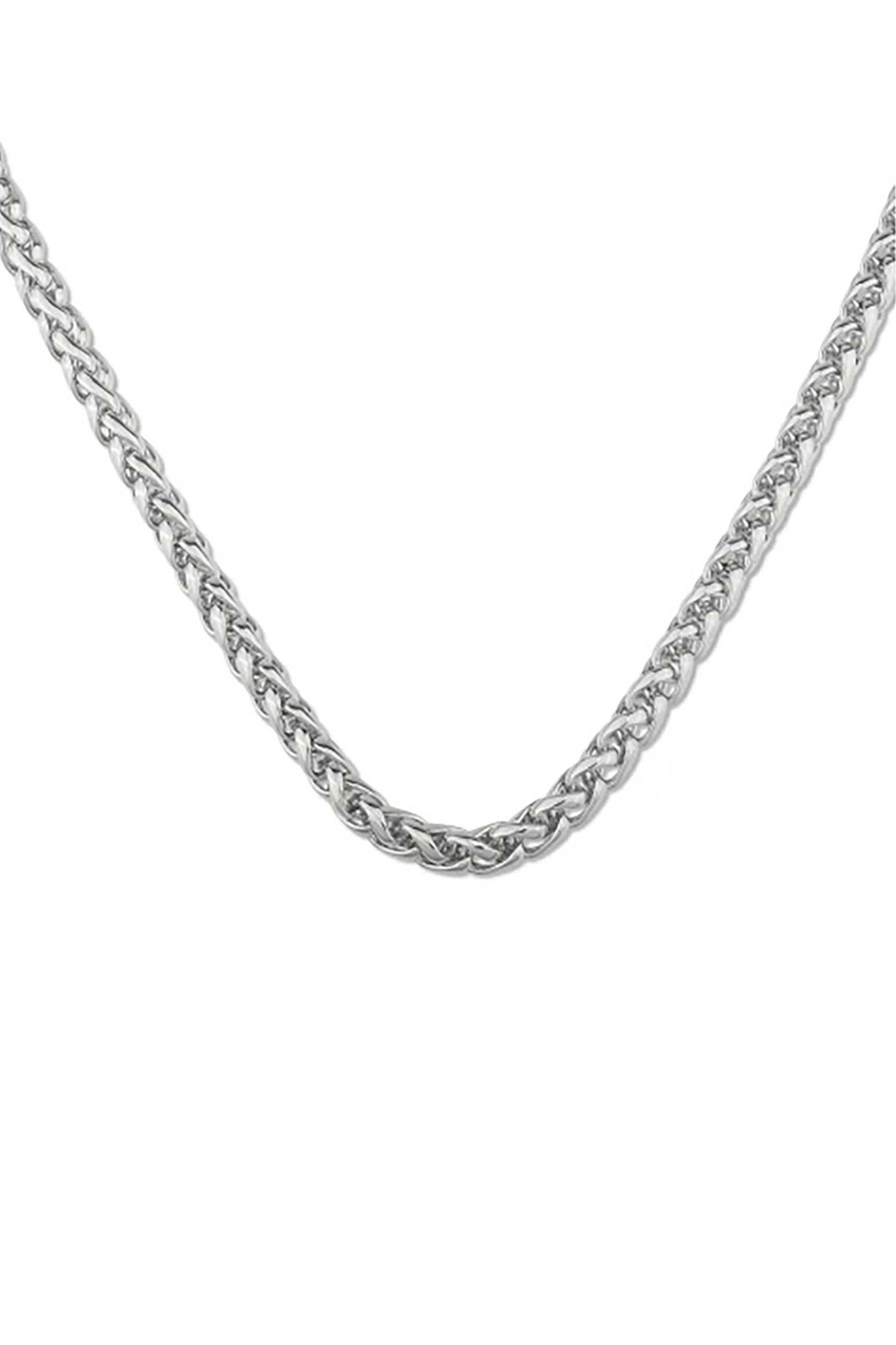 Folli Follie Γυναικείο Ασημί Κολιέ Φαρδιά Αλυσίδα The Chain Addiction - 1N24D137