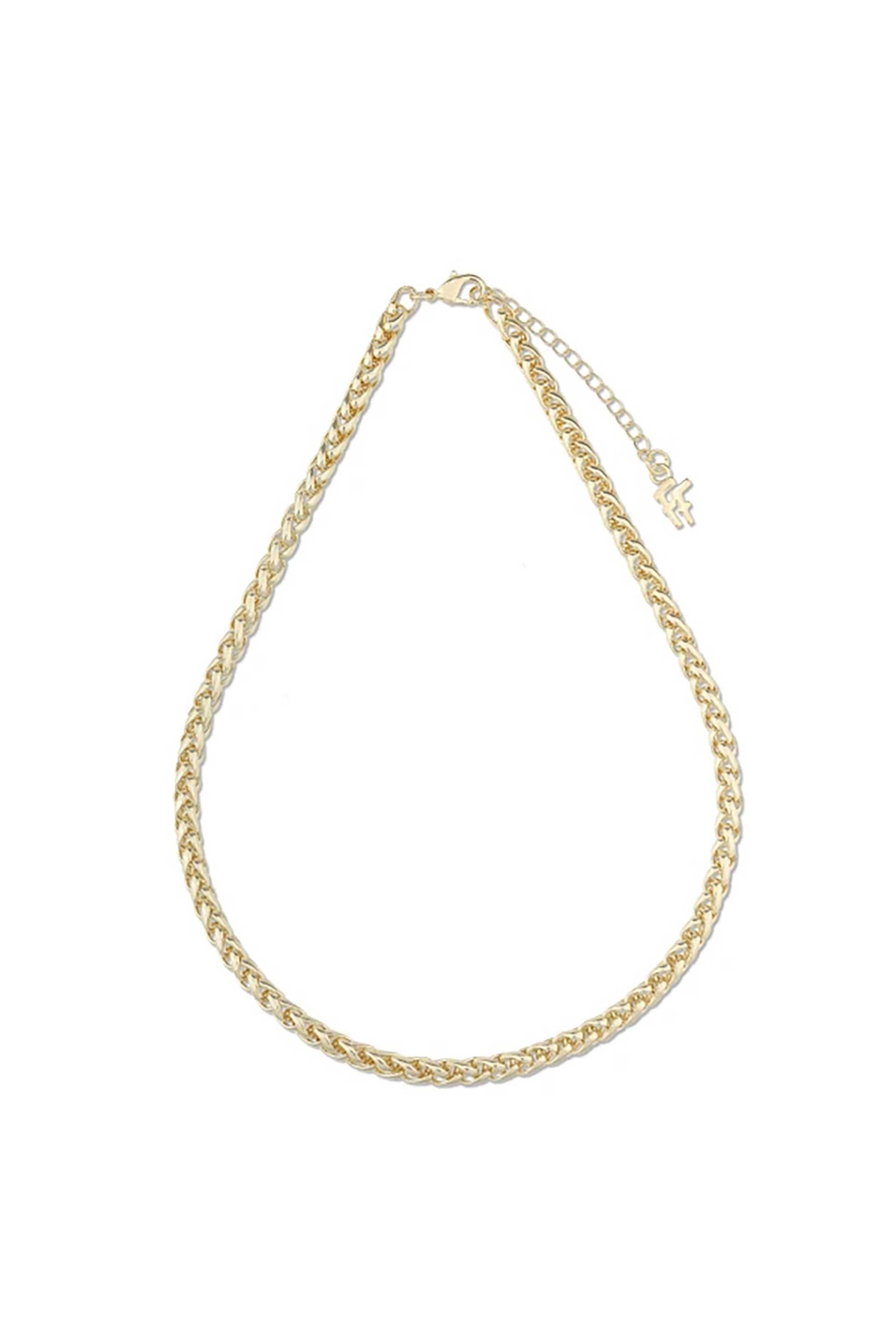 Folli Follie γυναικείο επίχρυσο κολιέ φαρδιά αλυσίδα "The Chain Addiction" - 1N24D137Y Χρυσό