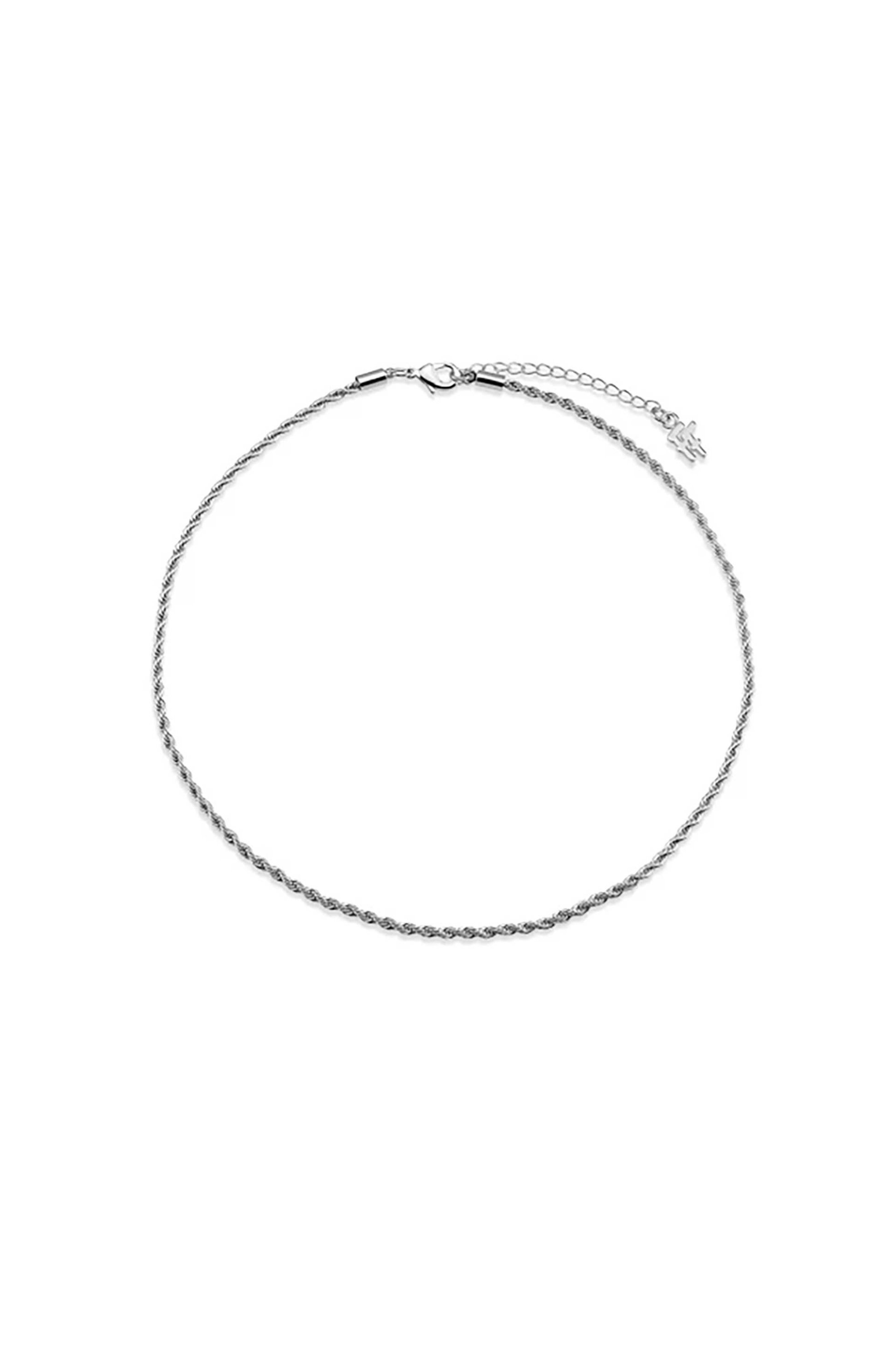 Folli Follie γυναικείο ασημί κολιέ λεπτή αλυσίδα "The Chain Addiction" - 1N24D138 Ασημί