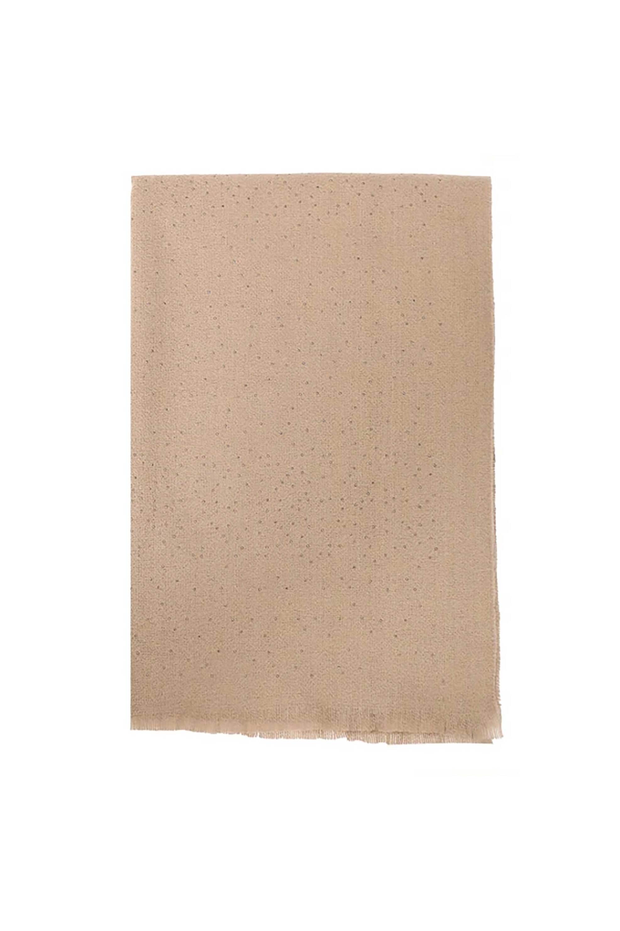 Folli Follie γυναικείο φουλάρι από βισκόζη με mini studs - SF25B031C Μπεζ