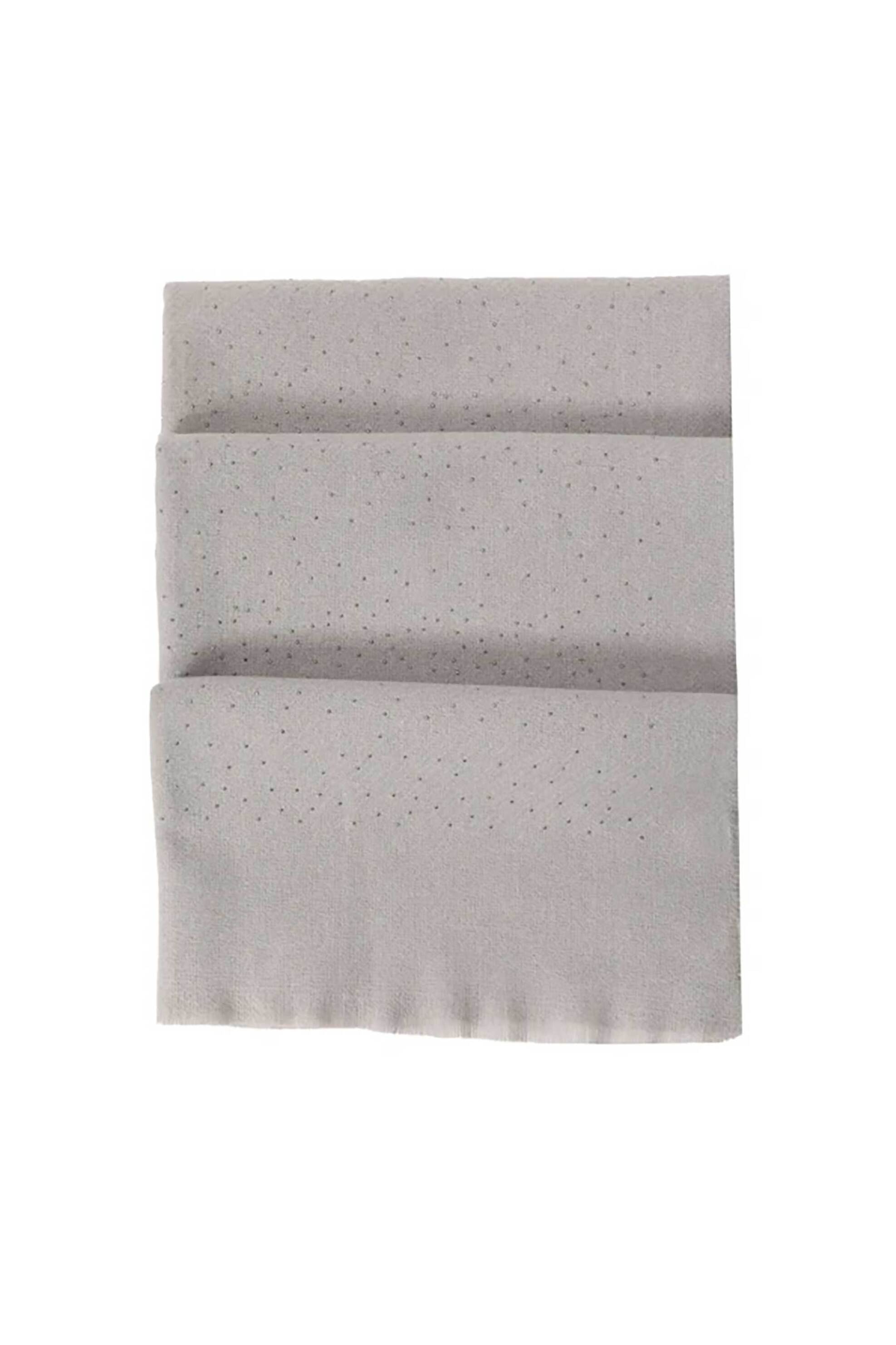 Folli Follie γυναικείο φουλάρι από βισκόζη με mini studs - SF25B031U Γκρι