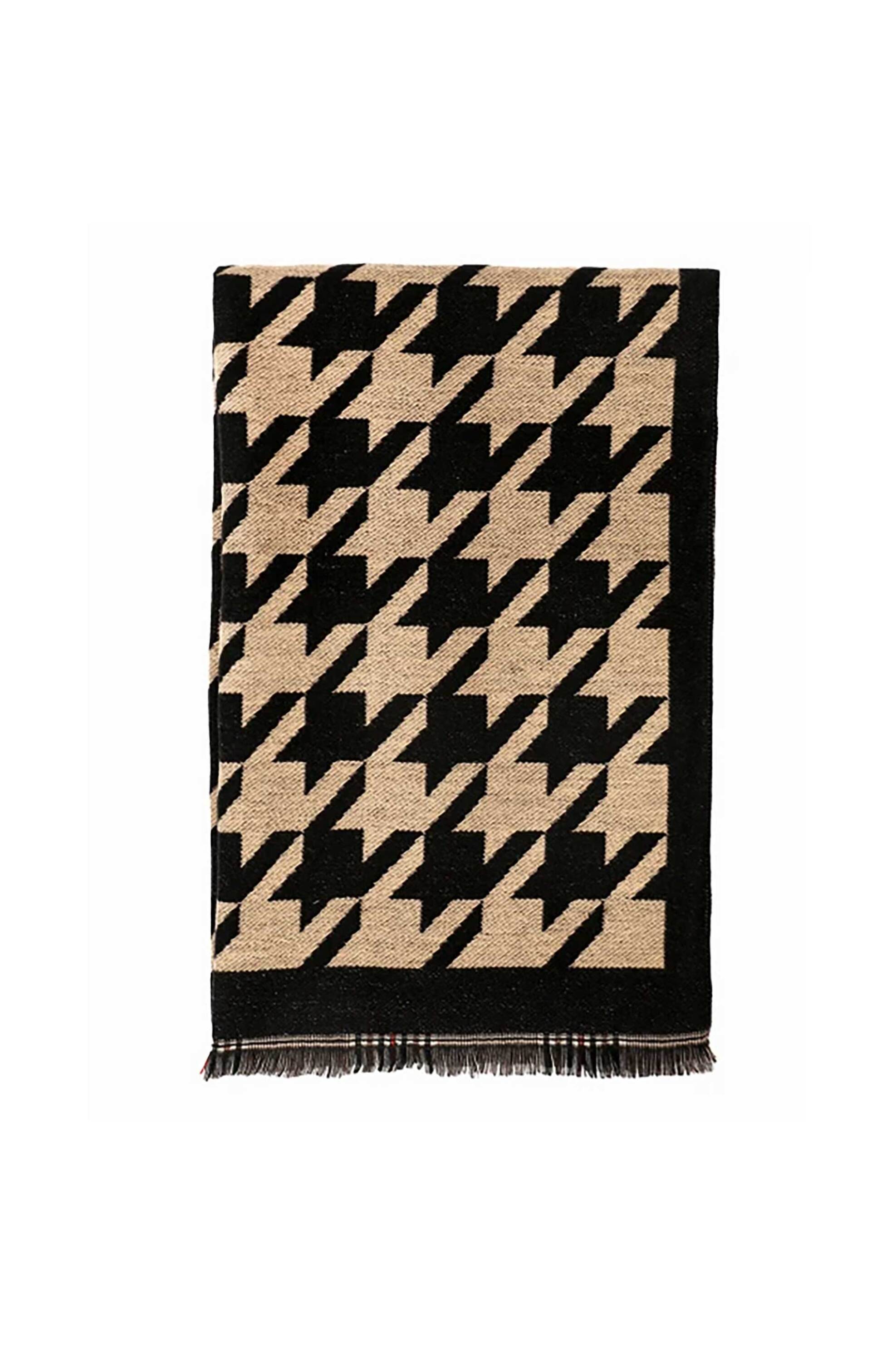 FOLLI FOLLIE Folli Follie γυναικείο φουλάρι μάλλινο δύο όψεων - SF25B032K Μαύρο