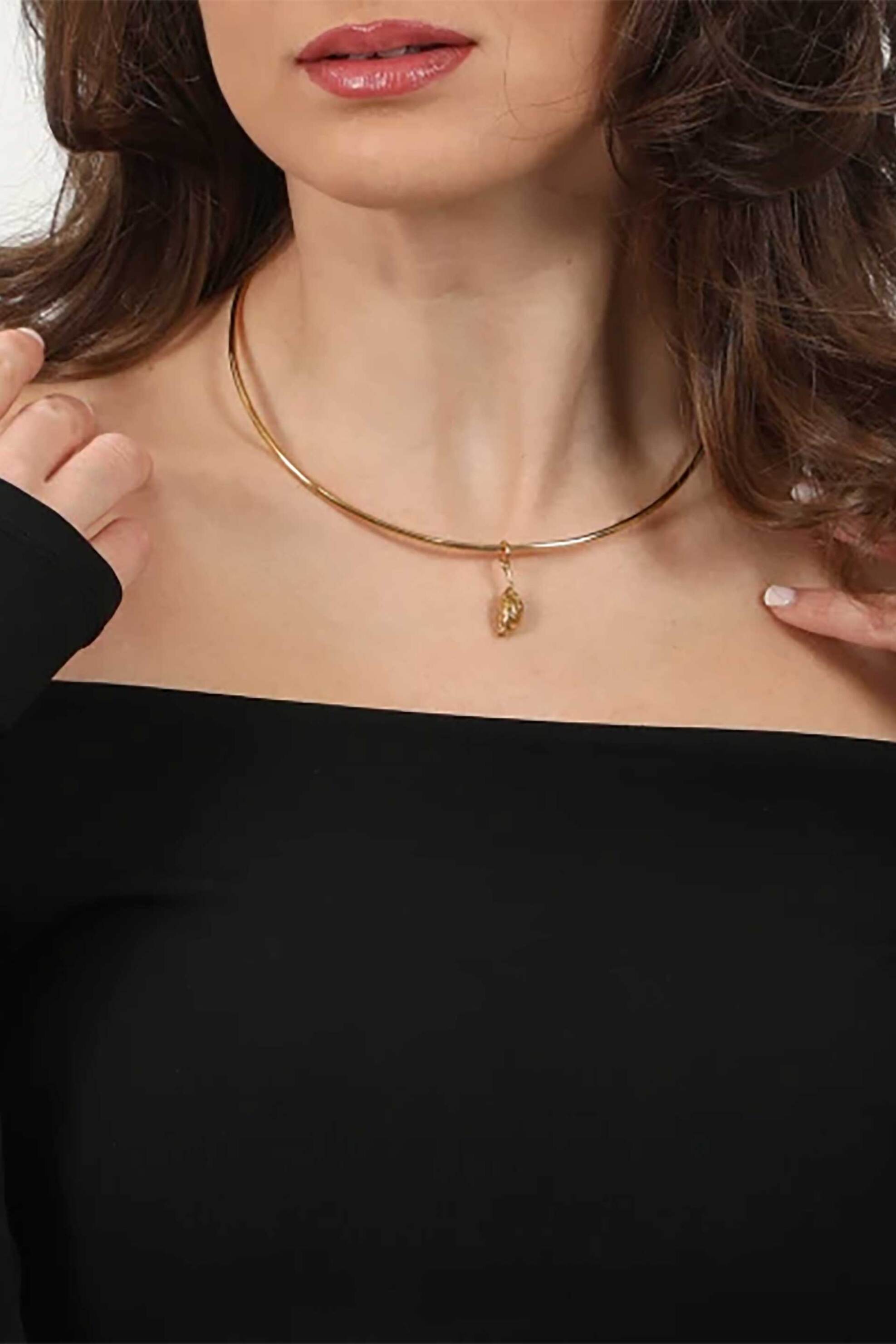 Folli Follie γυναικείο επίχρυσο μενταγιόν "Anima Olea" - 1P25S004Y Χρυσό φωτογραφία