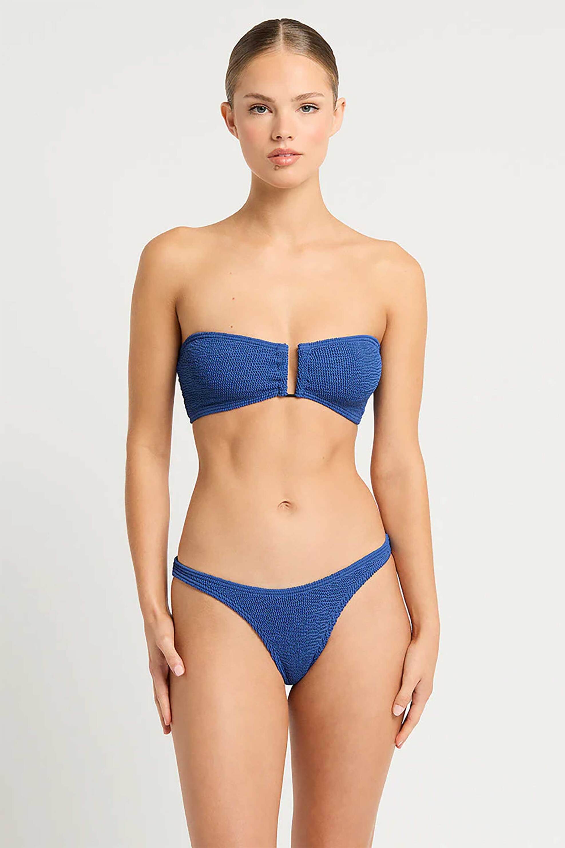BOND-EYE bond-eye γυναικείο μαγιό μπικίνι τοπ strapless "Blake Bandeau" - BOUND305R-LAK REC Μπλε
