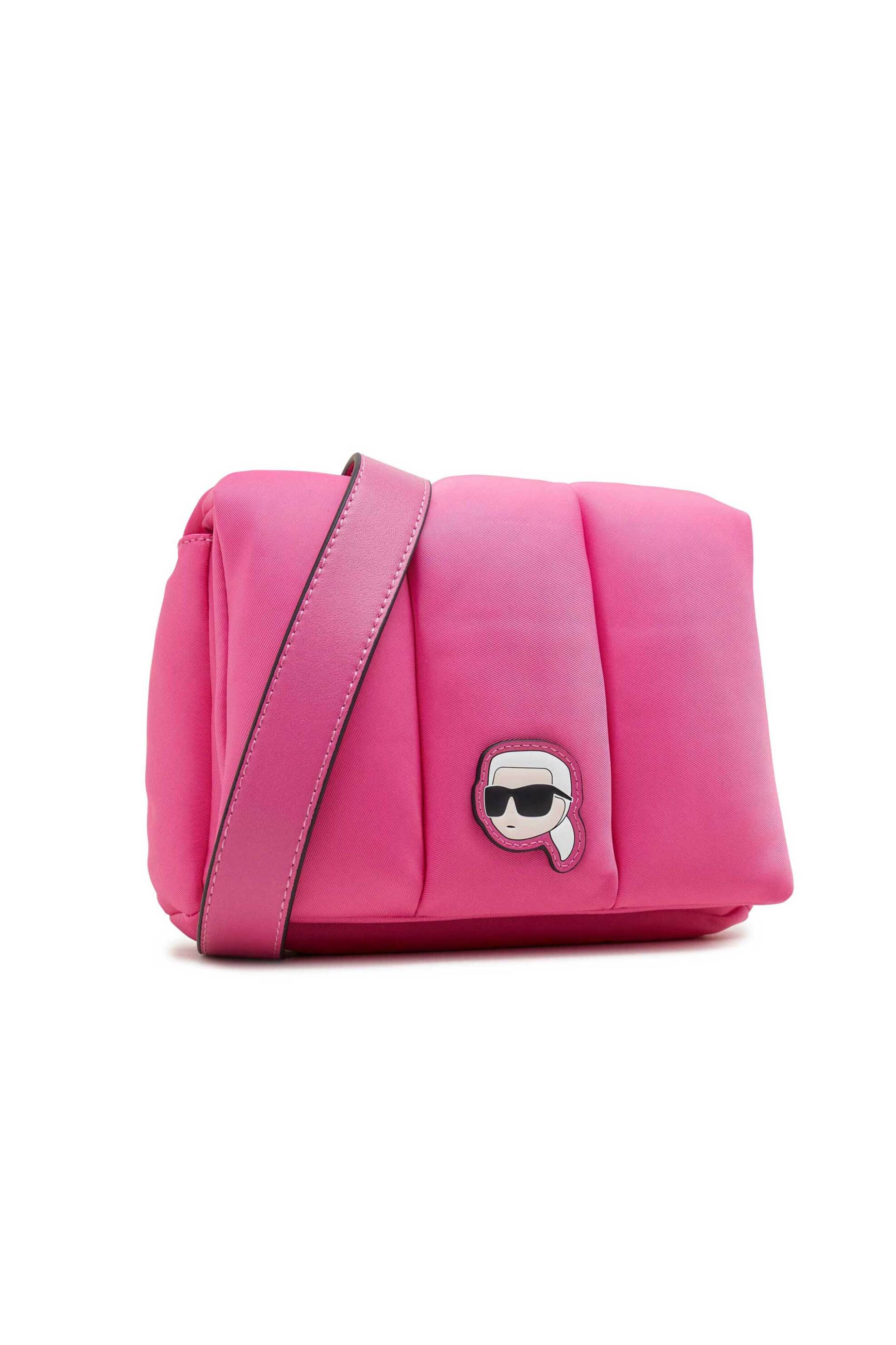 Karl Lagerfeld γυναικεία τσάντα crossbody μονόχρωμη με ανάγλυφη λεπτομέρεια "K/Ikonik 2.0" - 240W3080 Φούξια φωτογραφία