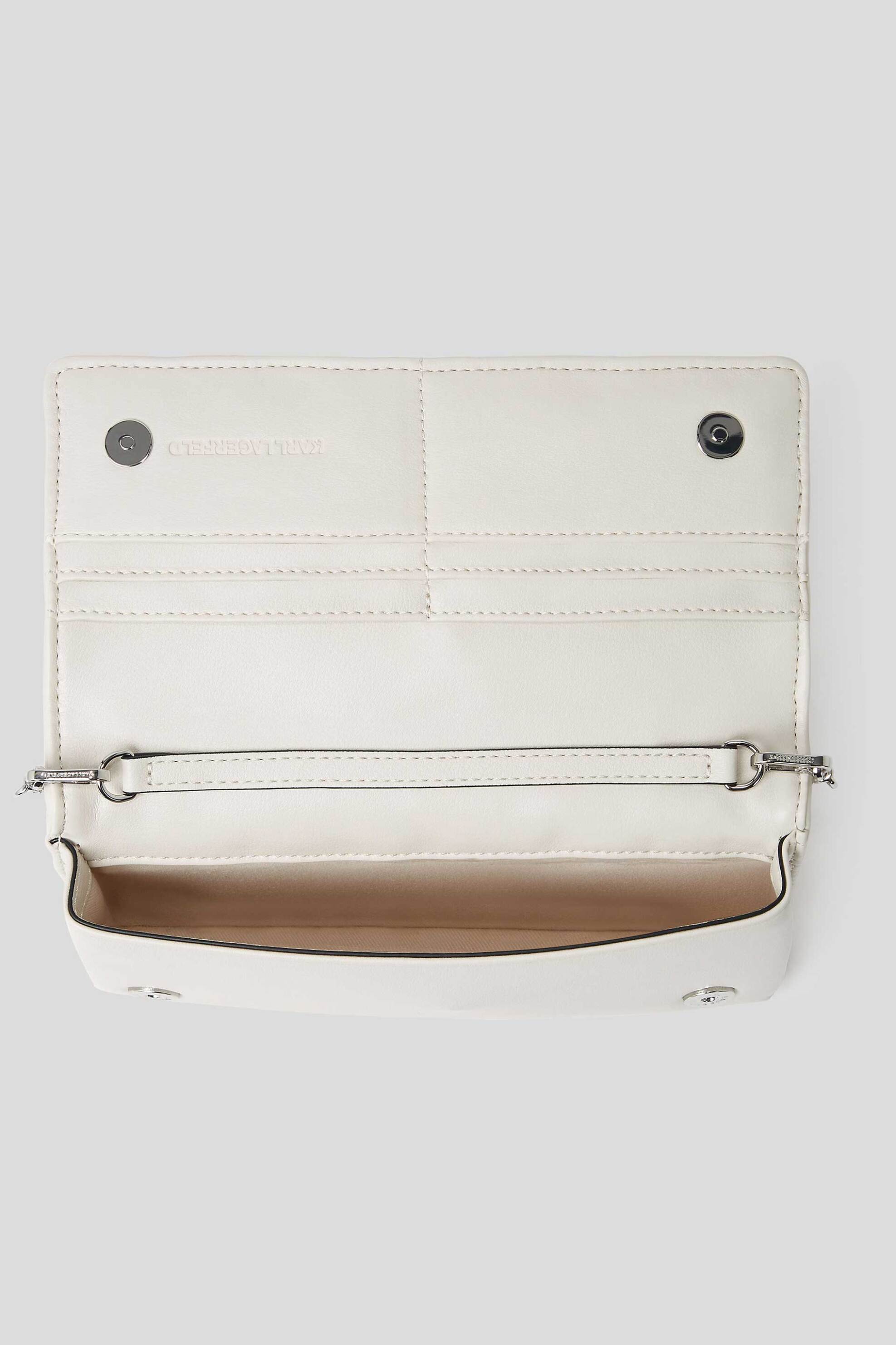 KARL LAGERFELD Karl Lagerfeld γυναικεία τσάντα crossbody "K/Weave Crossbody" - A2W32027 Εκρού - 3