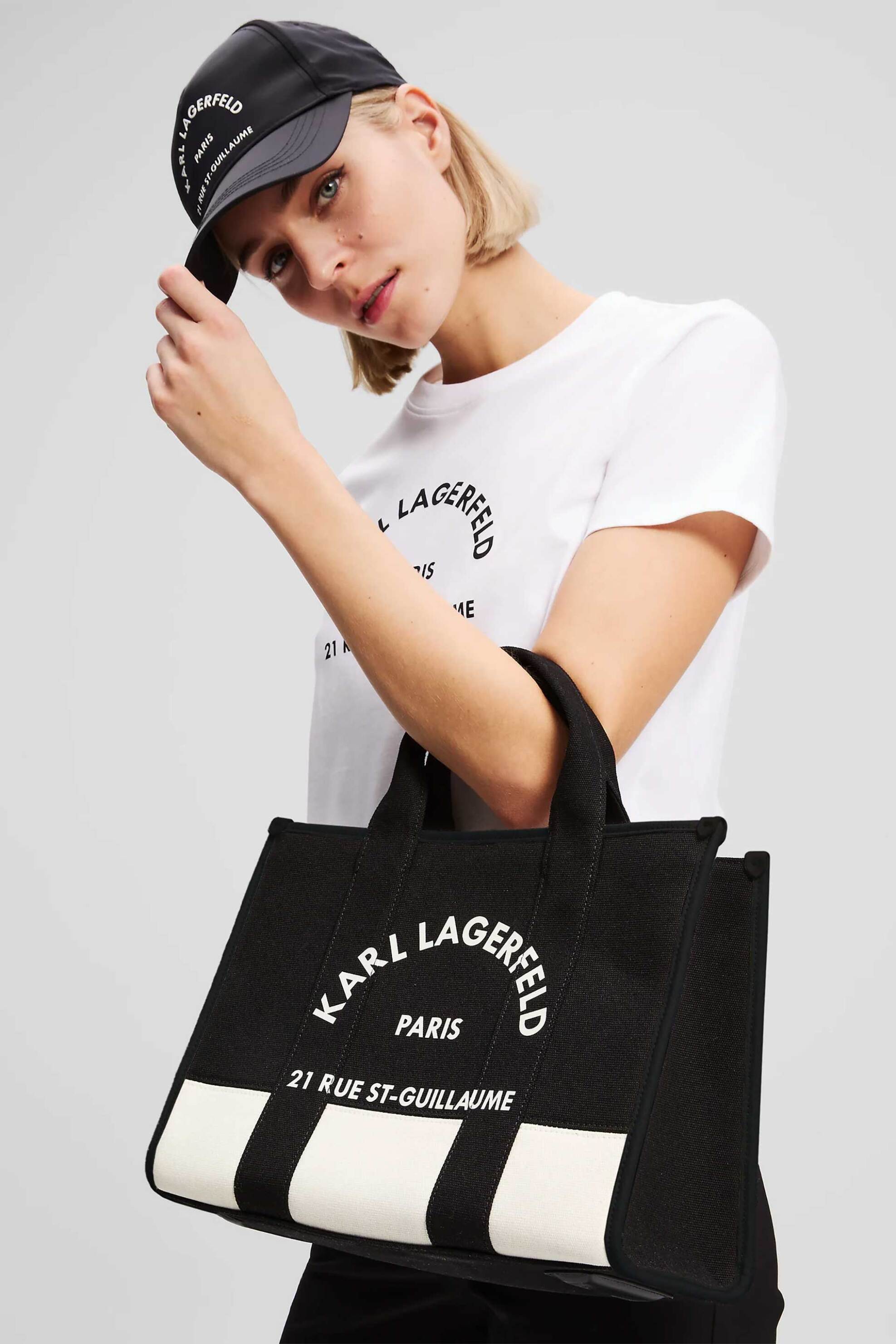KARL LAGERFELD Karl Lagerfeld γυναικεία τσάντα tote "K/Rue St-Guillaume Medium" - A3W50025 Μαύρο - 4