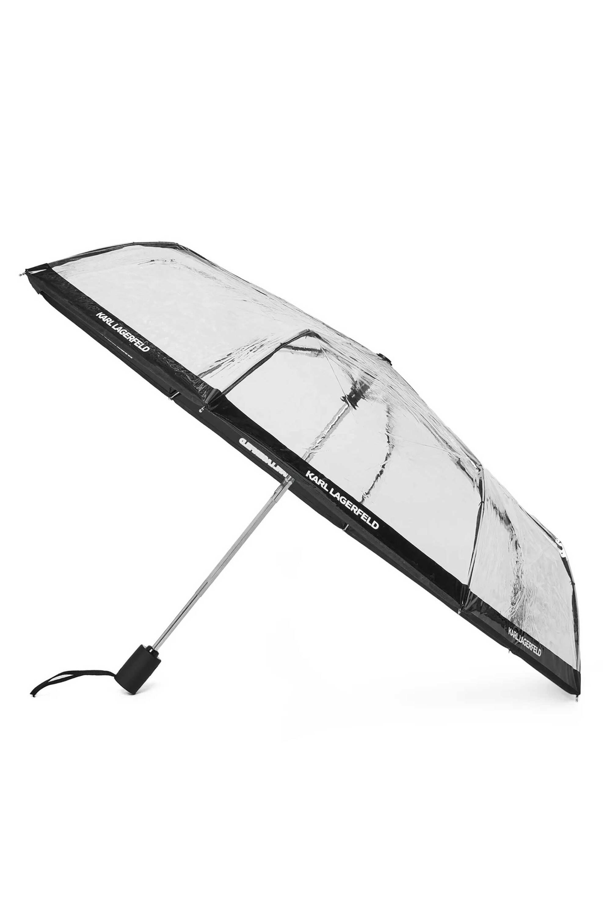 KARL LAGERFELD Karl Lagerfeld unisex ομπρέλα με λογότυπο - A1W50058 Διάφανο