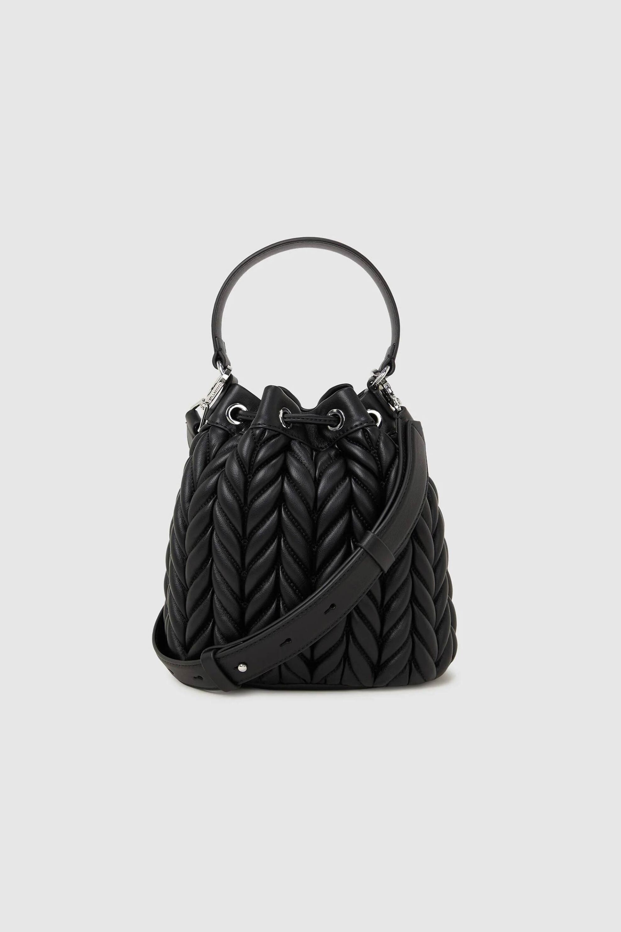 Karl Lagerfeld γυναικεία τσάντα bucket "K/Weave" - A4W30074 Μαύρο φωτογραφία