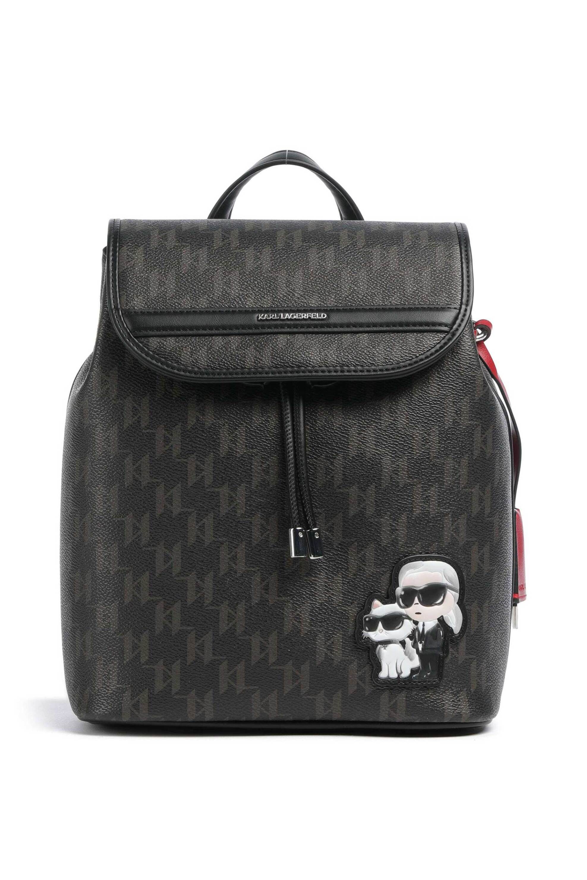 Karl Lagerfeld γυναικείο backpack "Ikon Monogram Small" - B1W30021 Καφέ Σκούρο