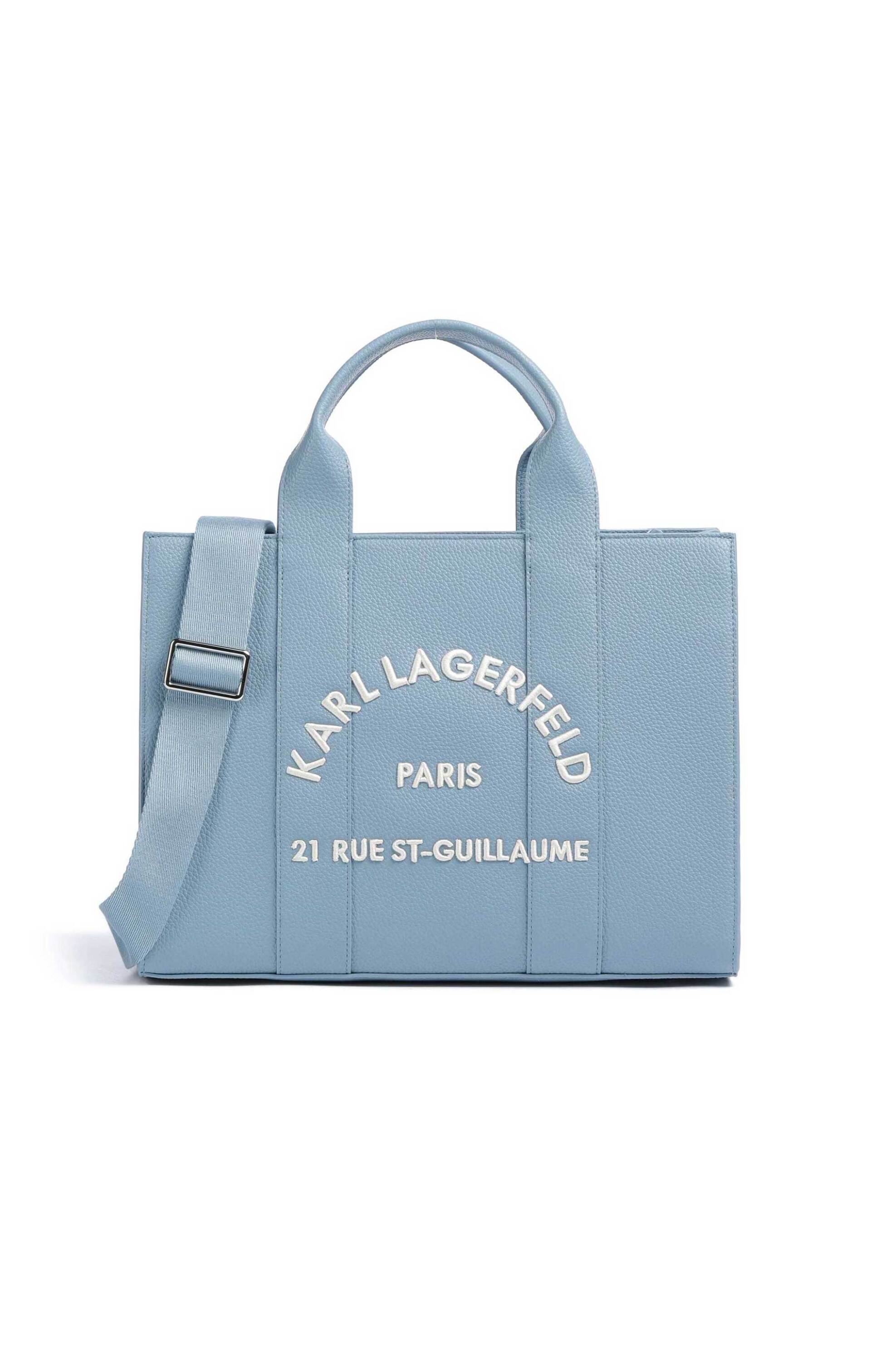 Karl Lagerfeld γυναικεία τσάντα χειρός "Rue St Guillaume Medium" - B1W30041 Μπλε Ανοιχτό