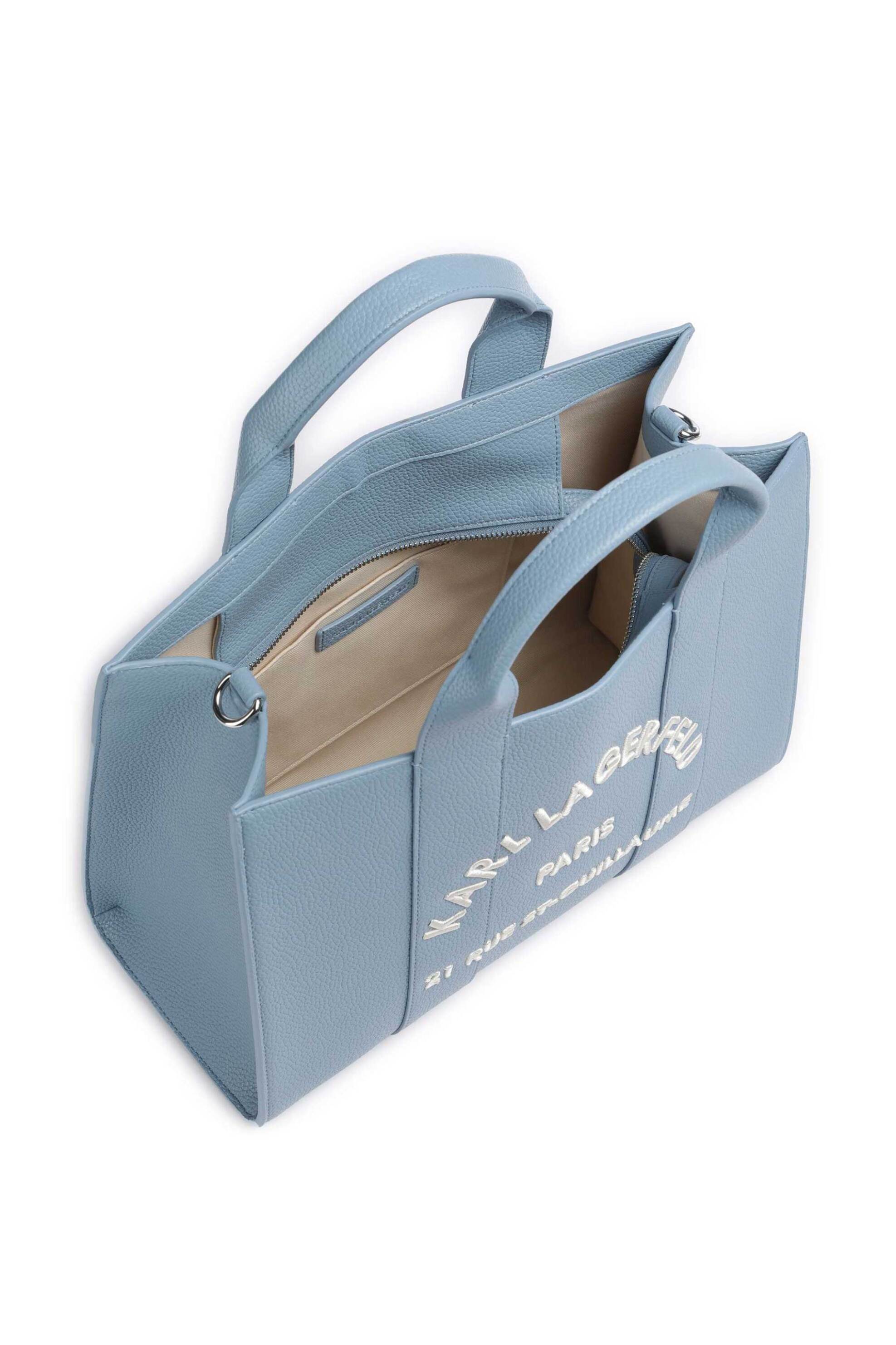 Karl Lagerfeld Γυναικεία Τσάντα Χειρός Rue St Guillaume Medium - B1W30041 Μπλε Ανοιχτό