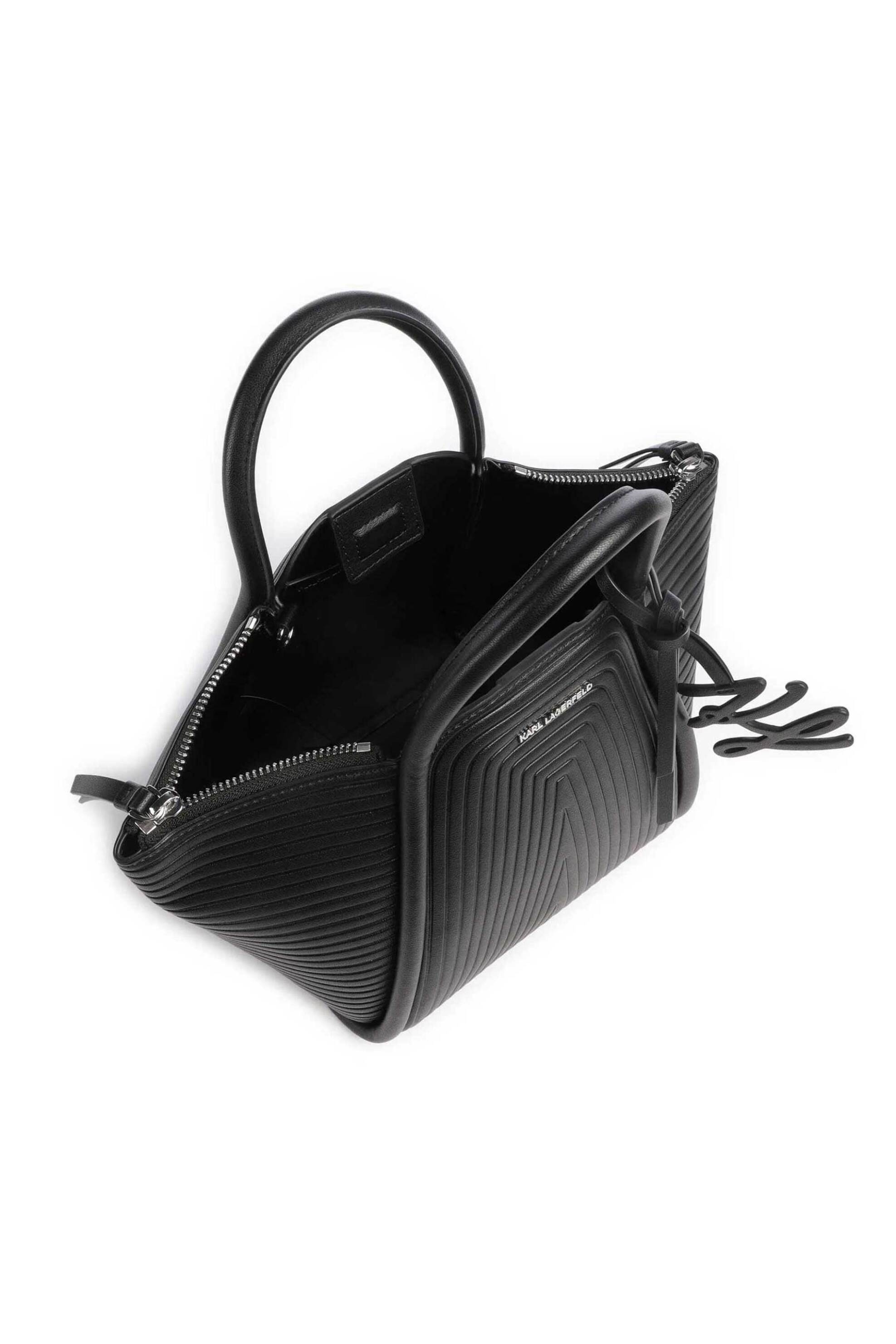 KARL LAGERFELD Karl Lagerfeld γυναικεία τσάντα tote "Wellen Small" - B1W30044 Μαύρο - 3