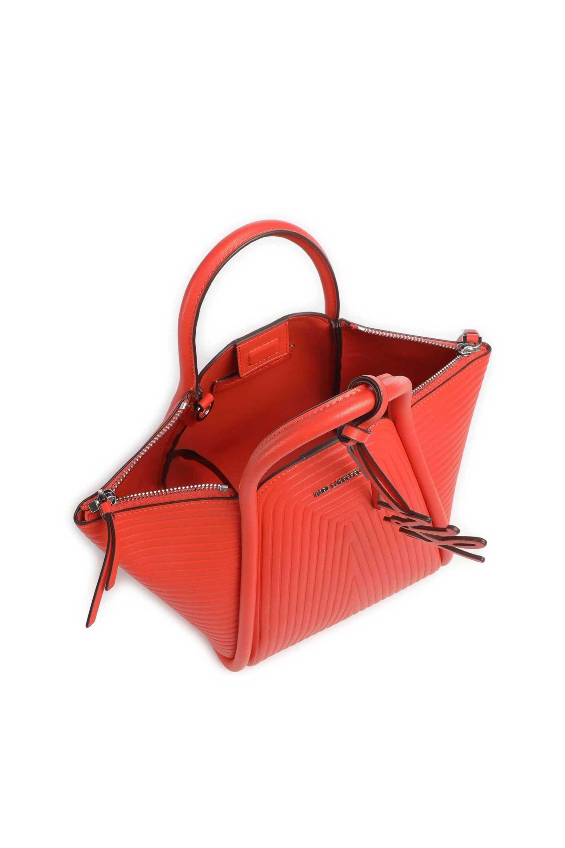 Karl Lagerfeld Γυναικεία Τσάντα Tote Wellen Small - B1W30044 Κοραλί