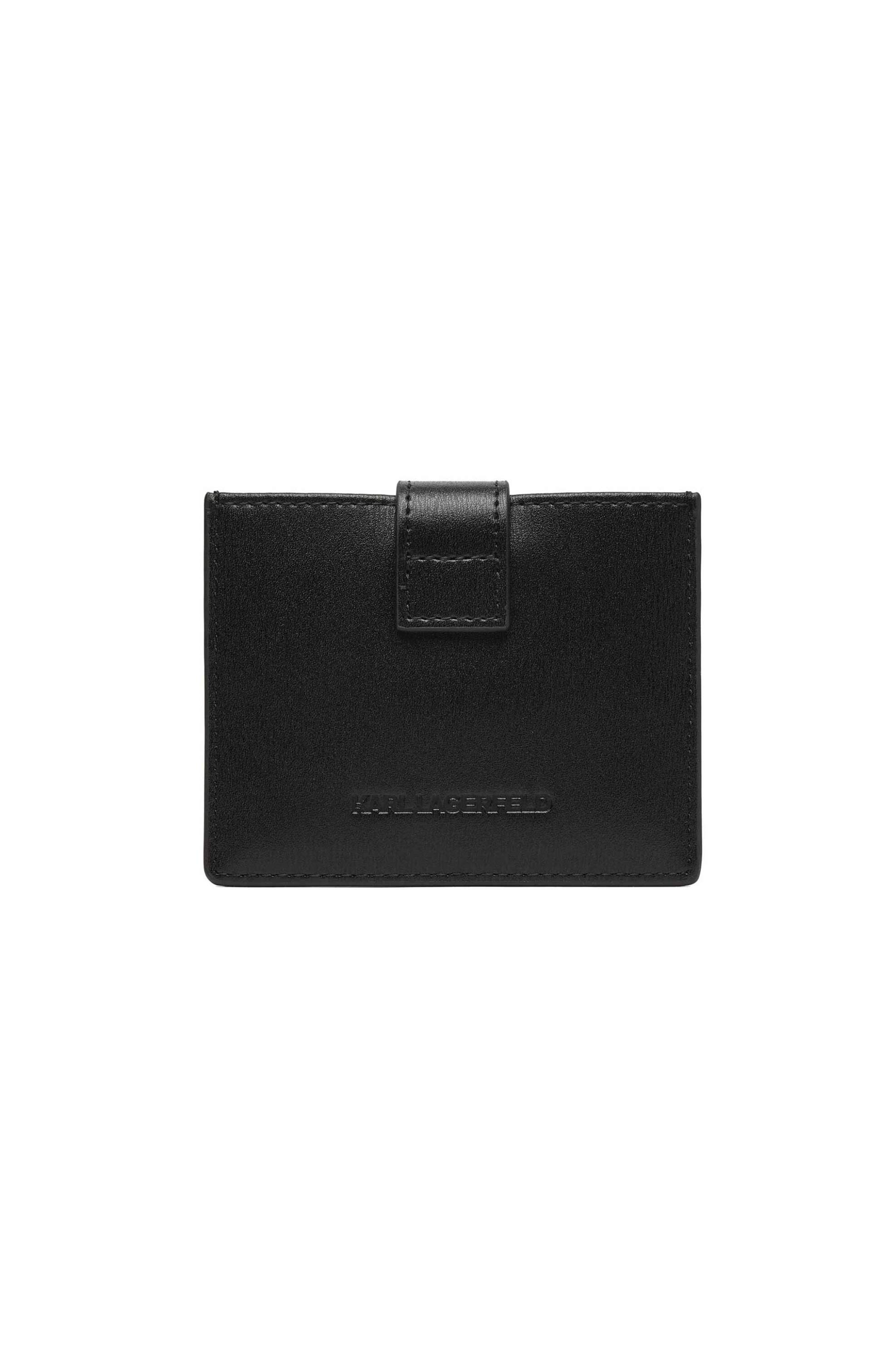 Karl Lagerfeld Γυναικεία Δερμάτινη Θήκη για Κάρτες Autograph Padlock - B1W32025 Μαύρο