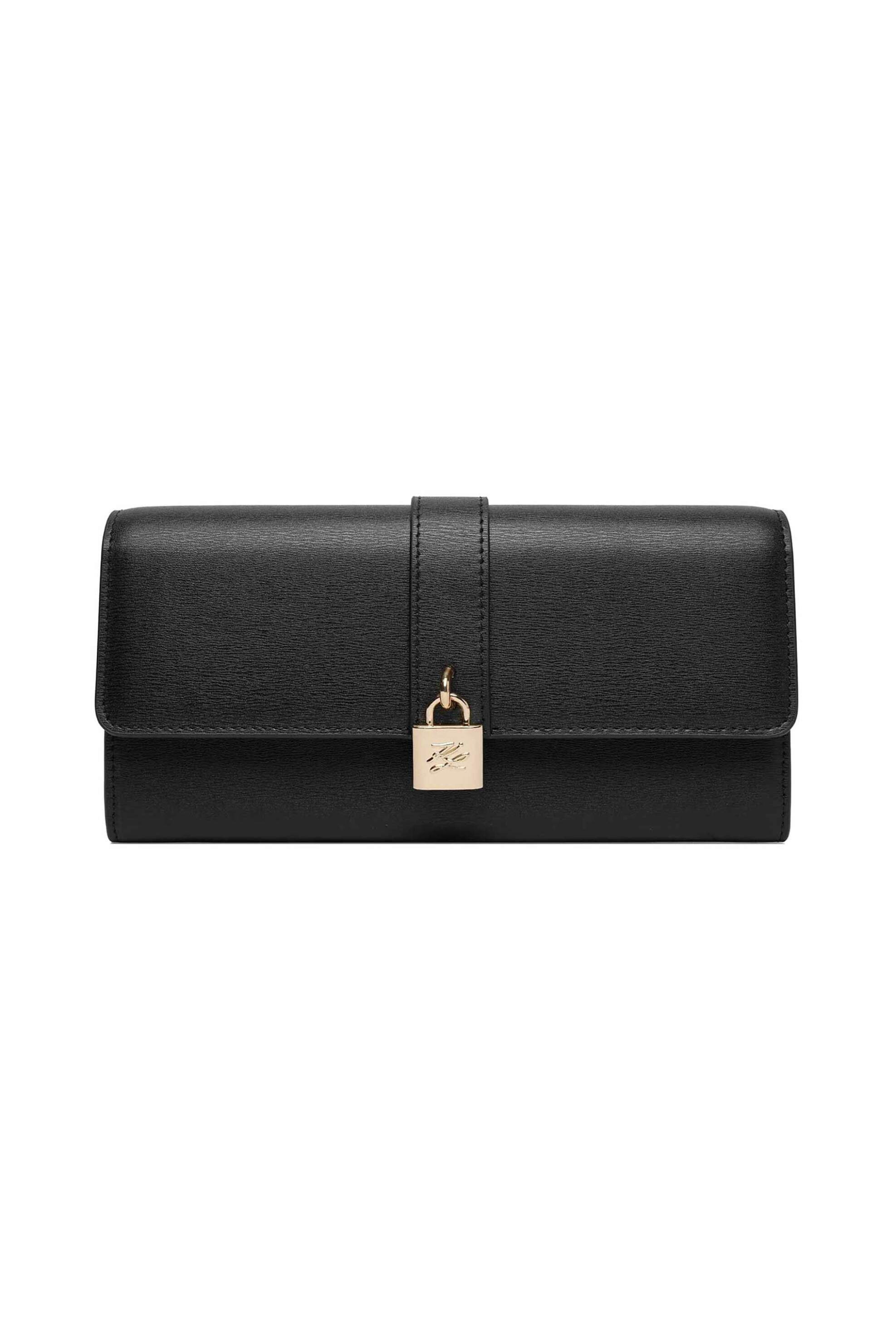 Karl Lagerfeld γυναικείο πορτοφόλι "Autograph Padlock Large" - B1W32026 Μαύρο