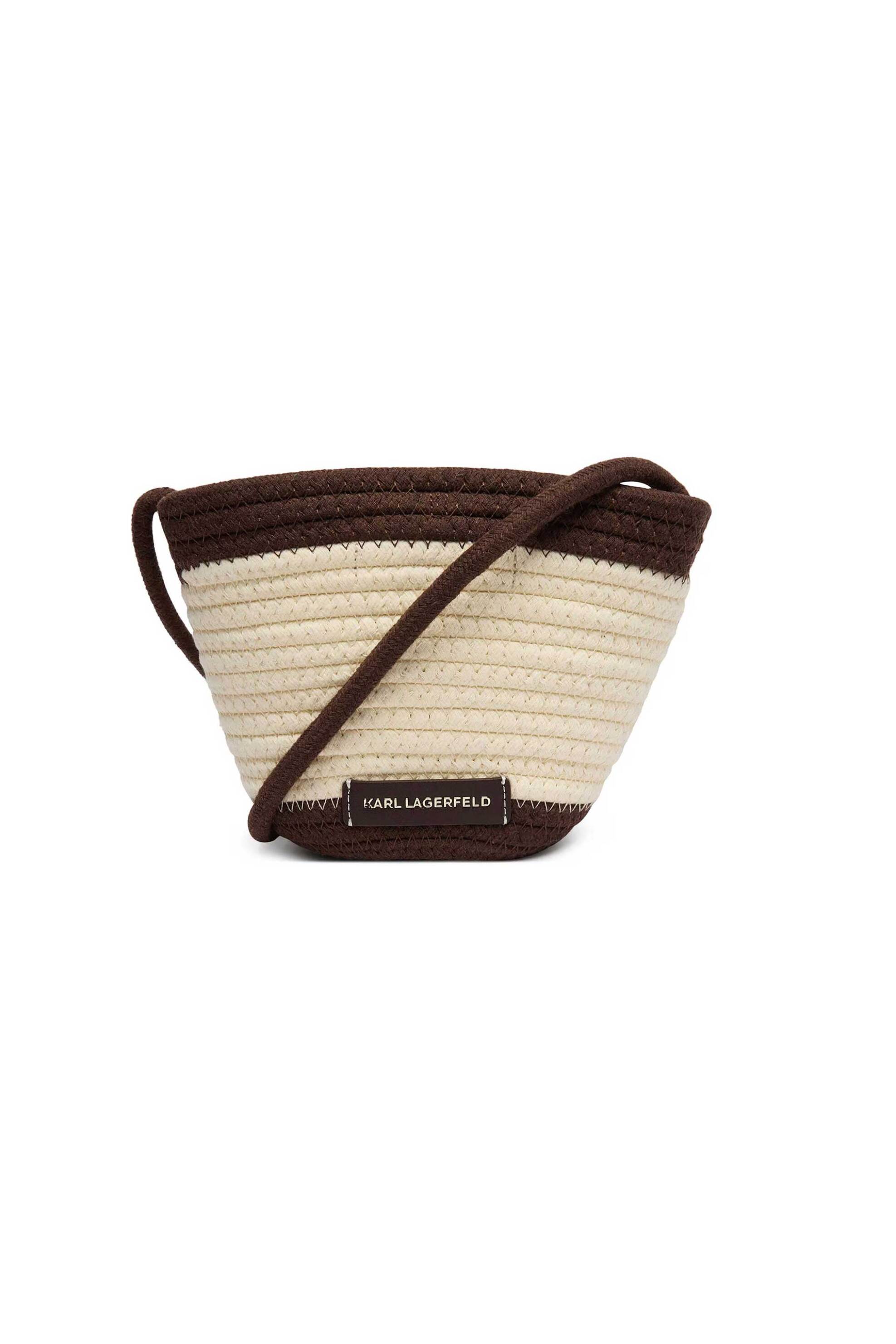 KARL LAGERFELD Karl Lagerfeld γυναικεία τσάντα crossbody "Autograph Rope" - B1W46081 Καφέ Σκούρο - 2