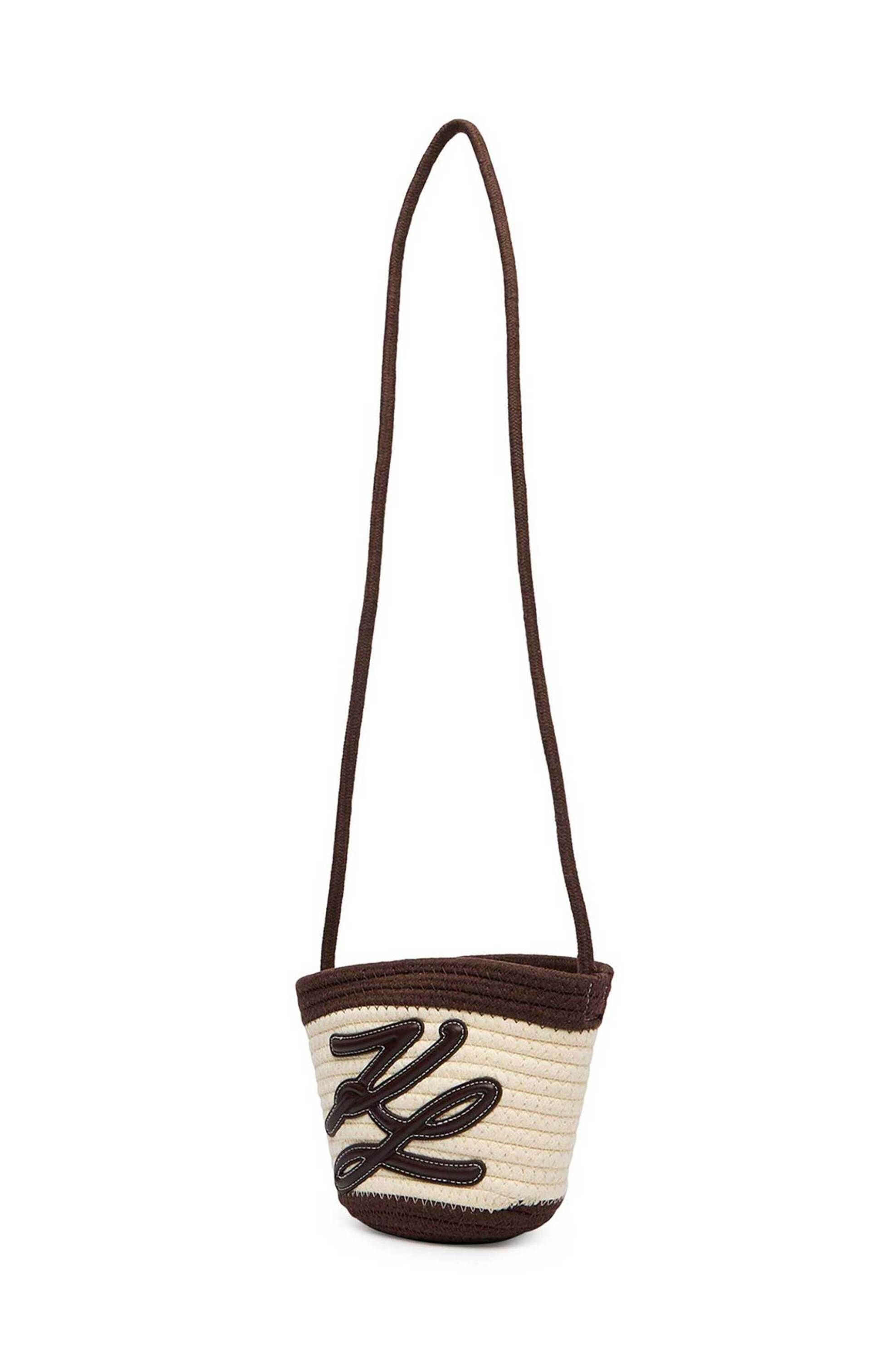 KARL LAGERFELD Karl Lagerfeld γυναικεία τσάντα crossbody "Autograph Rope" - B1W46081 Καφέ Σκούρο - 3