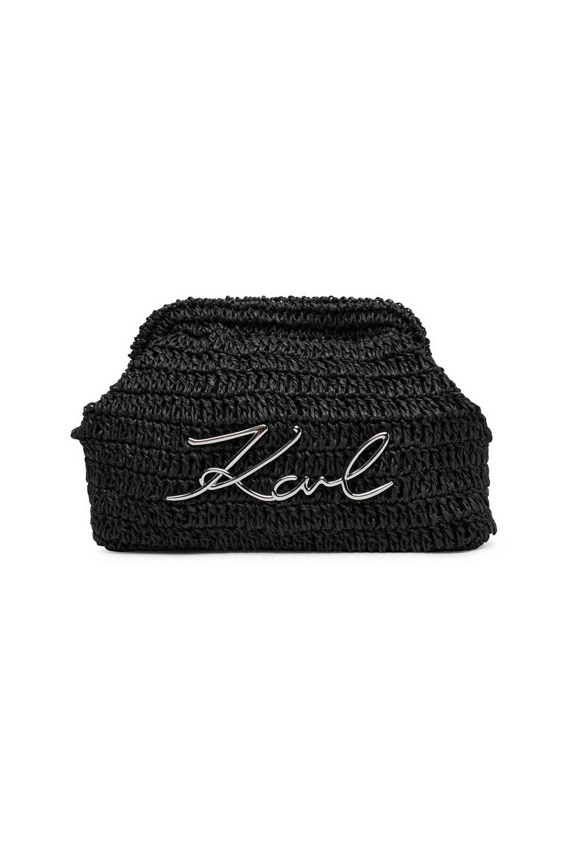 Karl Lagerfeld γυναικεία τσάντα clutch "Signature Crochet Large" - B1W46083 Μαύρο