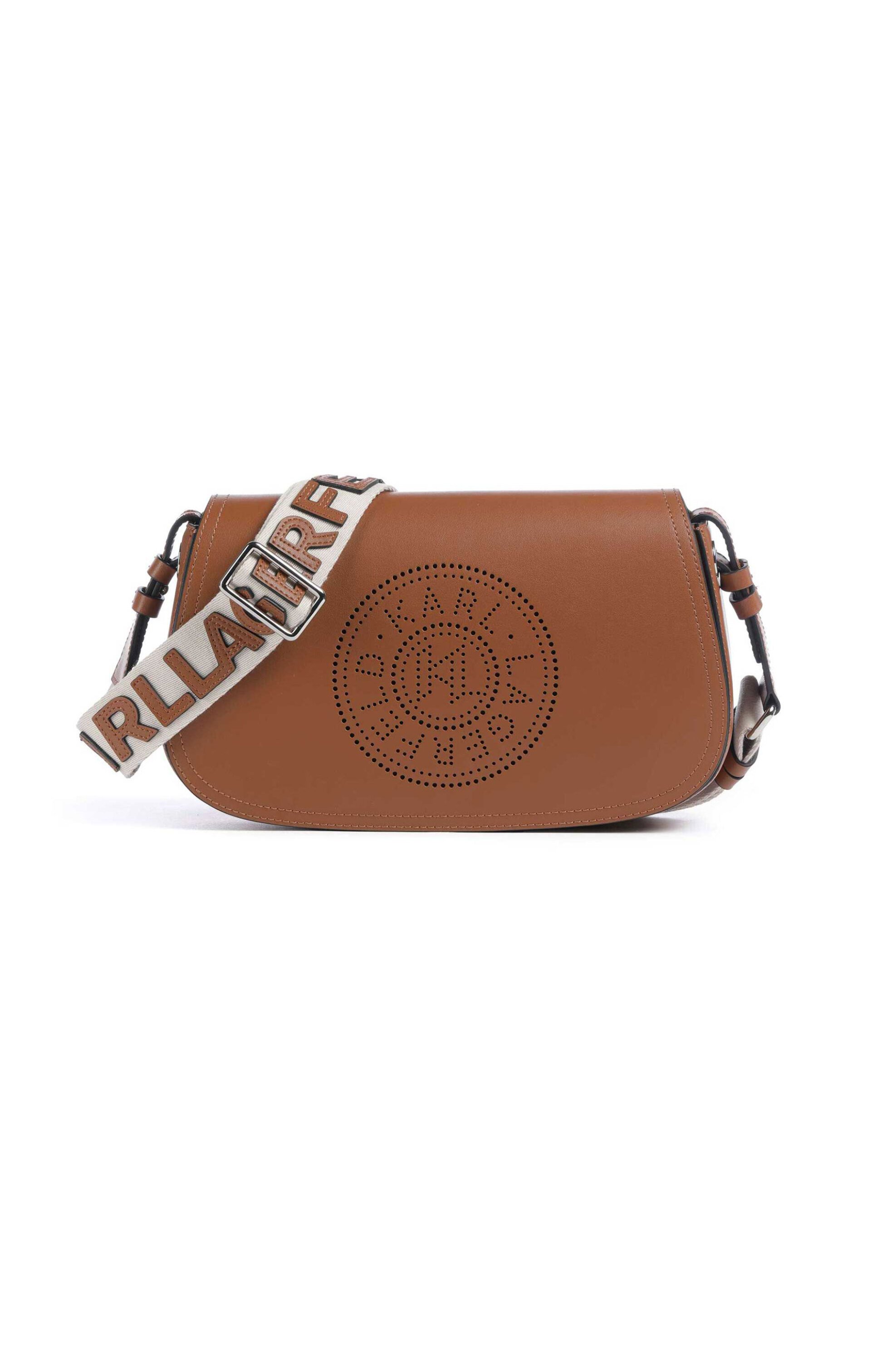 Karl Lagerfeld γυναικεία δερμάτινη τσάντα crossbody "Circle" - B2W30015 Ταμπά