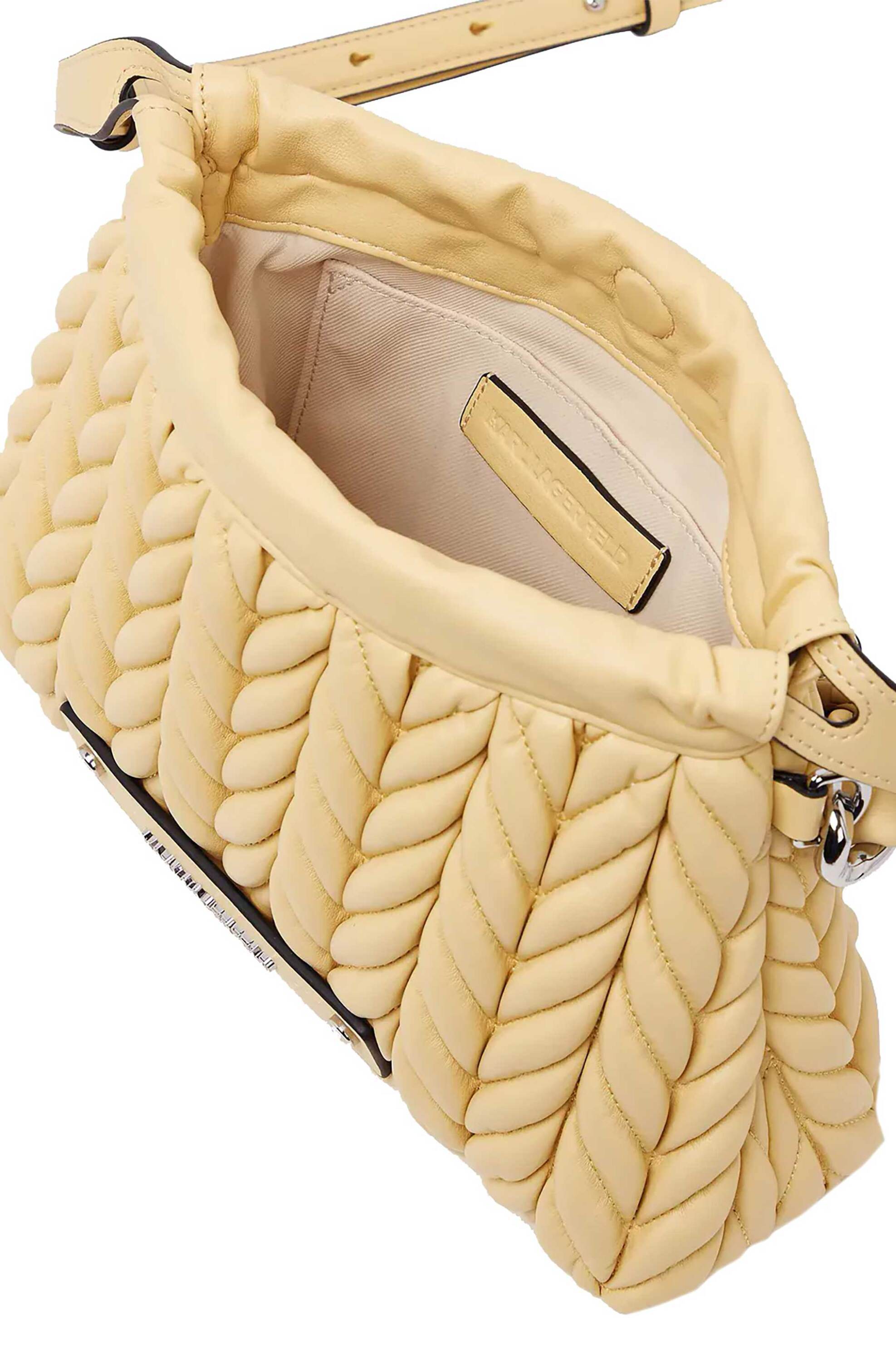 KARL LAGERFELD Karl Lagerfeld γυναικεία τσάντα crossbody "Weave Small" - B2W30035 Κίτρινο Ανοιχτό - 3
