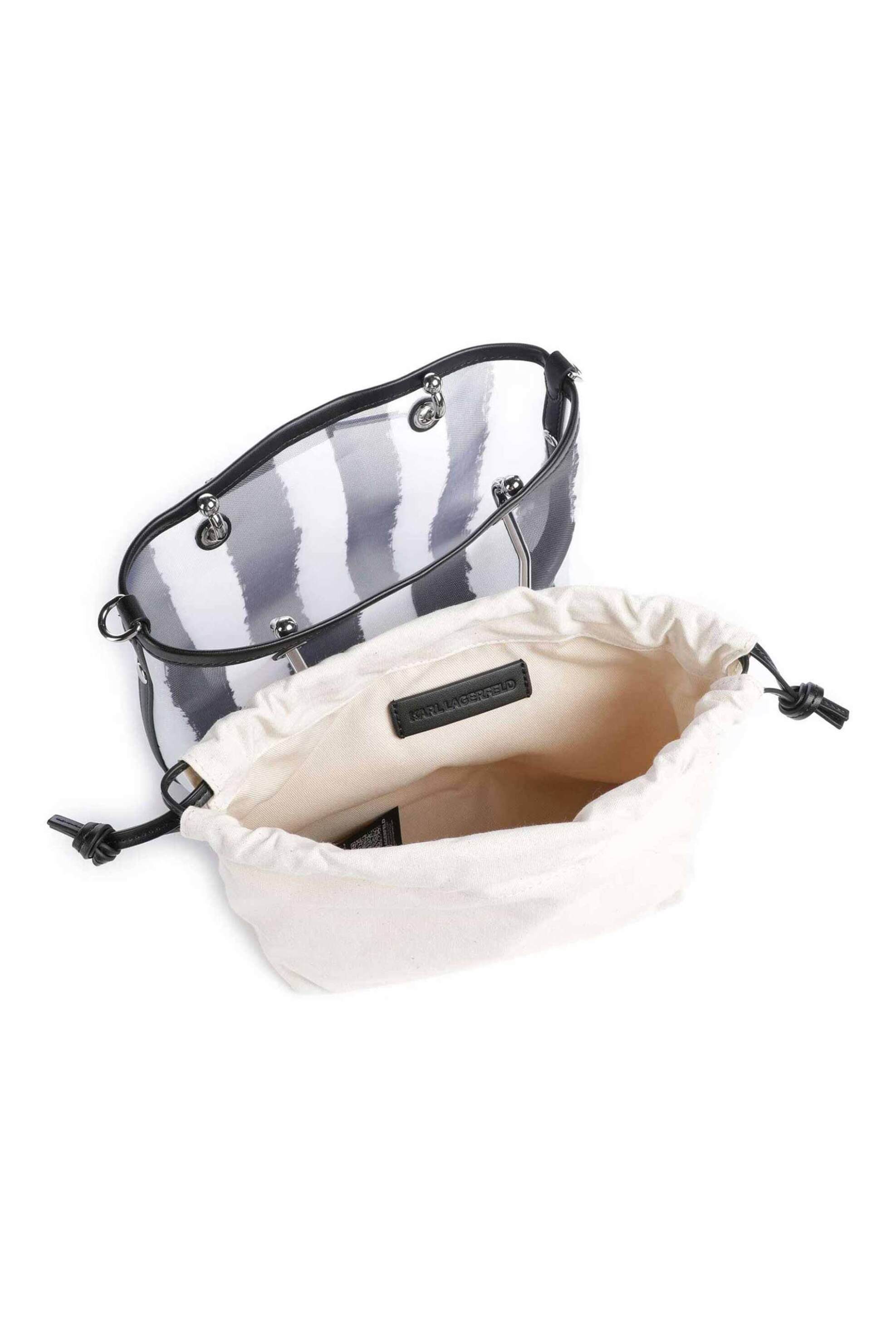 KARL LAGERFELD Karl Lagerfeld γυναικεία τσάντα tote "Ikon Mesh Small" - B2W30074 Μαύρο - 3