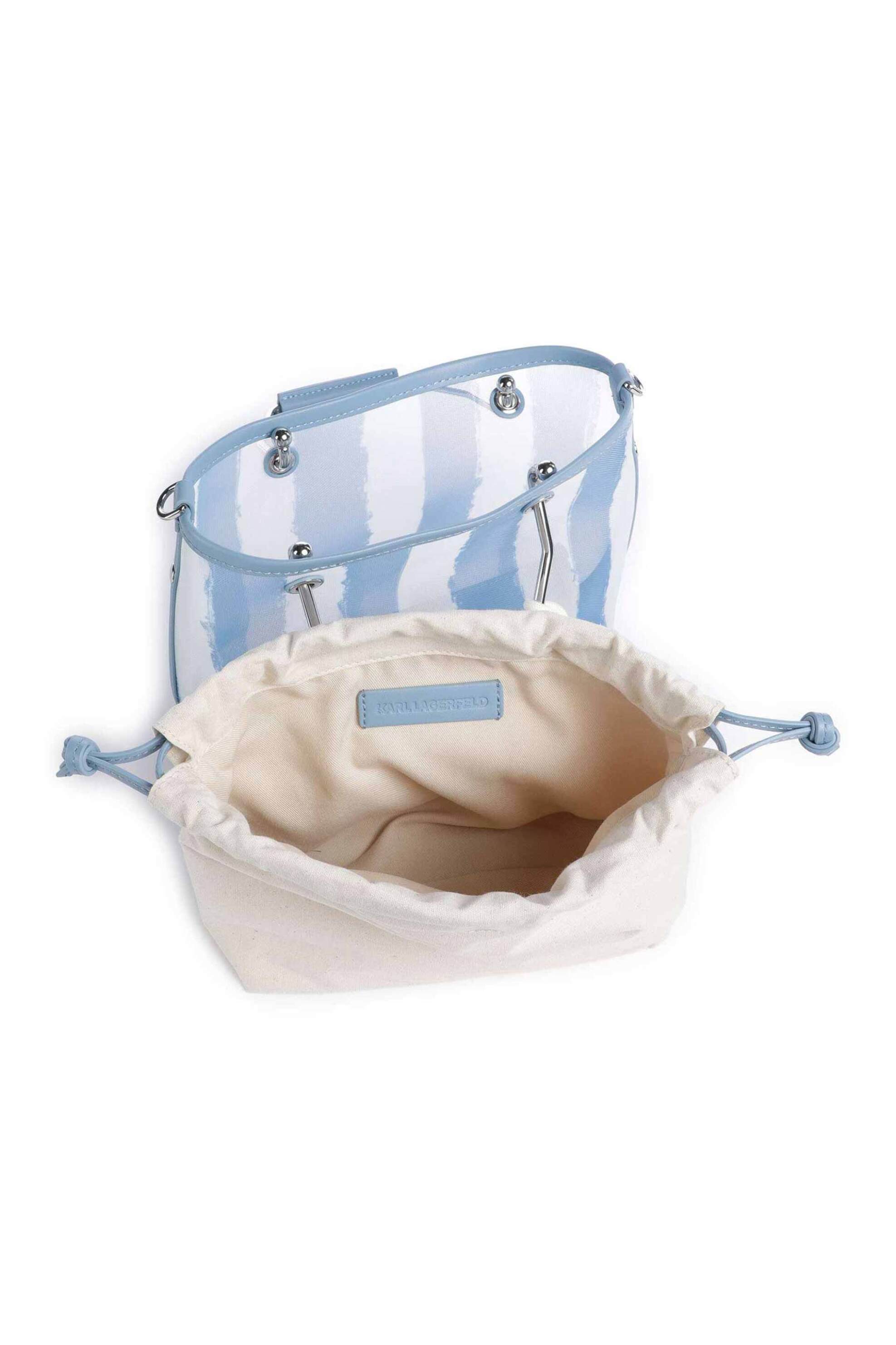 Karl Lagerfeld Γυναικεία Τσάντα Tote Ikon Mesh Small - B2W30074 Μπλε Ανοιχτό