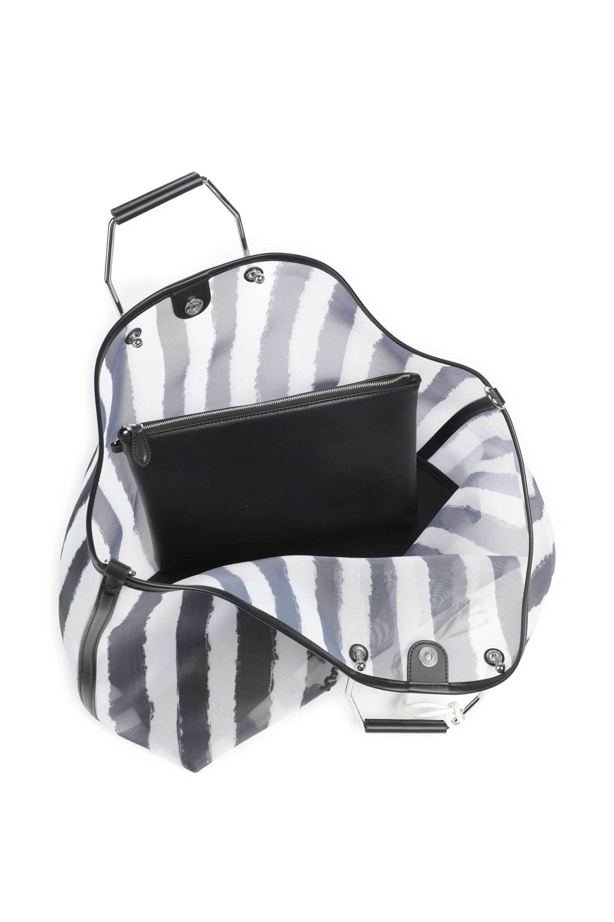 KARL LAGERFELD Karl Lagerfeld γυναικεία τσάντα χειρός με pouch "Ikon Mesh XXL" - B2W30220 Μαύρο - 3