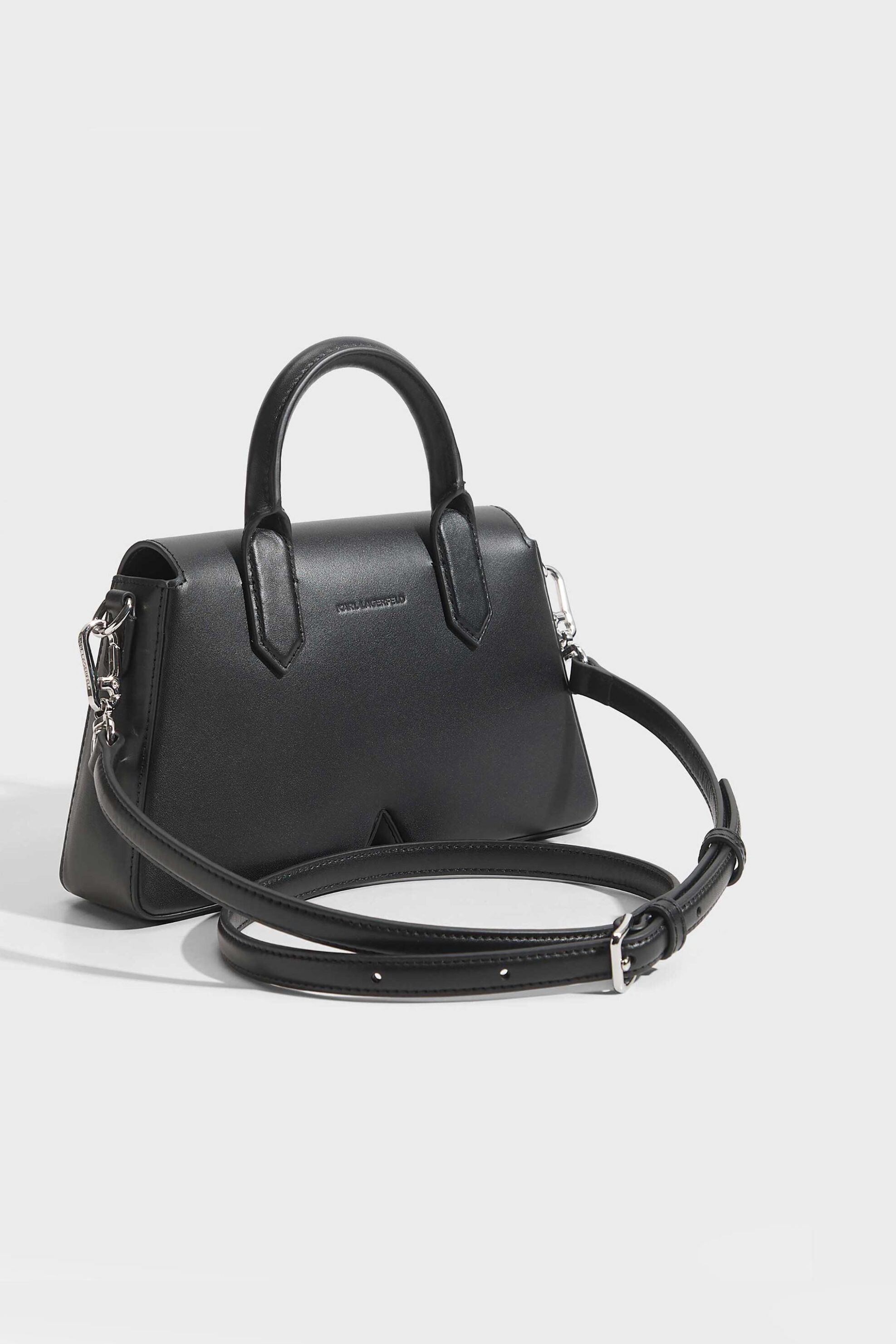 KARL LAGERFELD Karl Lagerfeld γυναικεία δερμάτινη τσάντα crossbody "Ikon" - B2W30261 Μαύρο - 2
