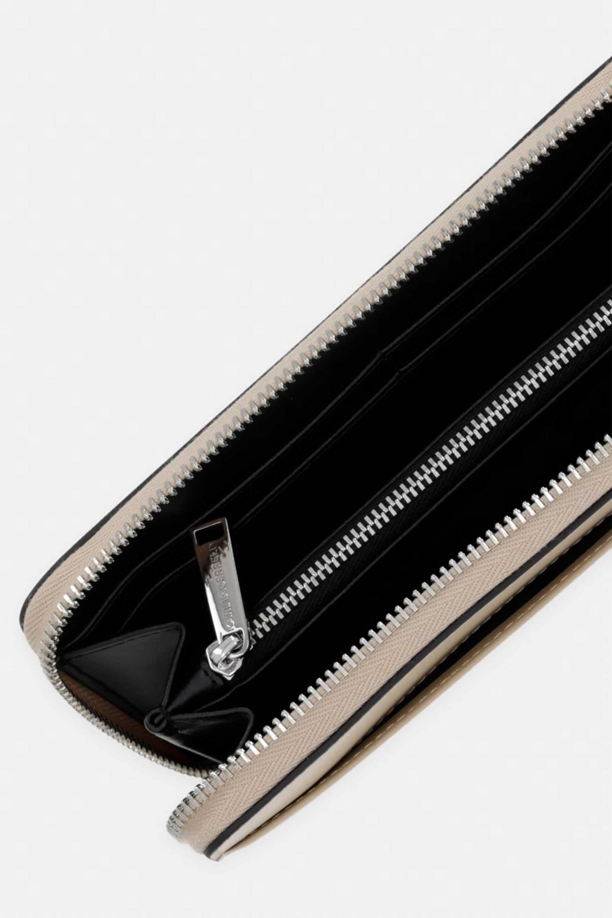 KARL LAGERFELD Karl Lagerfeld γυναικείο δερμάτινο πορτοφόλι "Autograph" - B2W32006 Μπεζ - 3