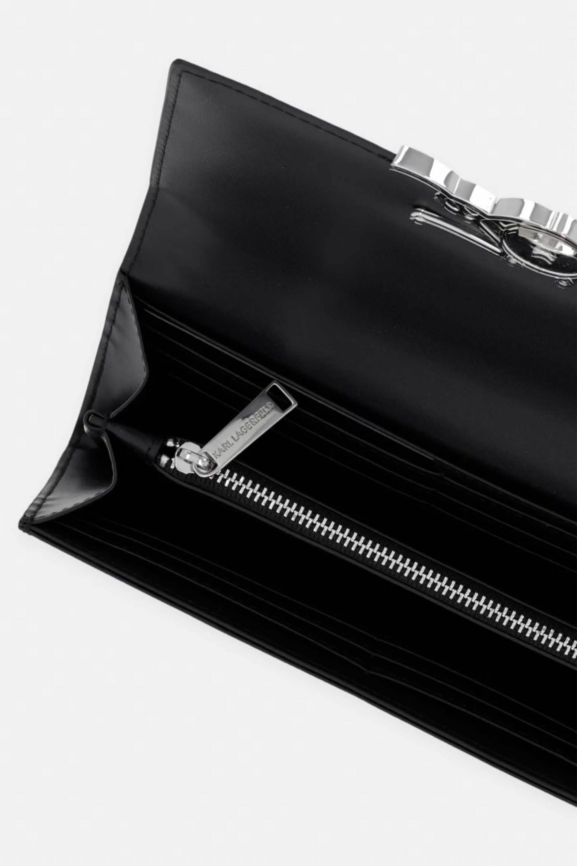 KARL LAGERFELD Karl Lagerfeld γυναικείο δερμάτινο πορτοφόλι "Signature" - B2W32014 Μαύρο - 3