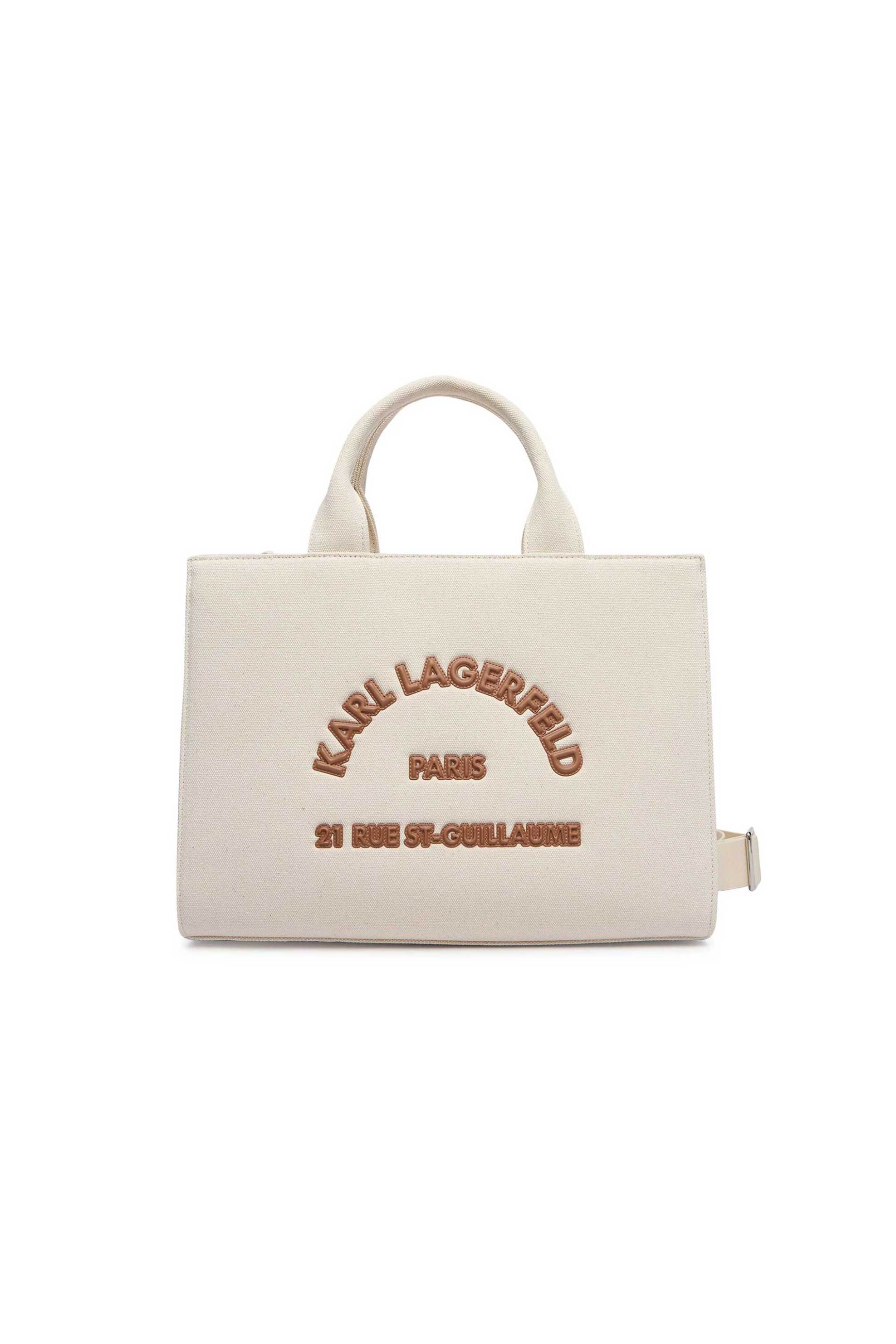 Karl Lagerfeld γυναικεία τσάντα tote "Rue St Guillaume Patch Medium" - B2W50010 Εκρού