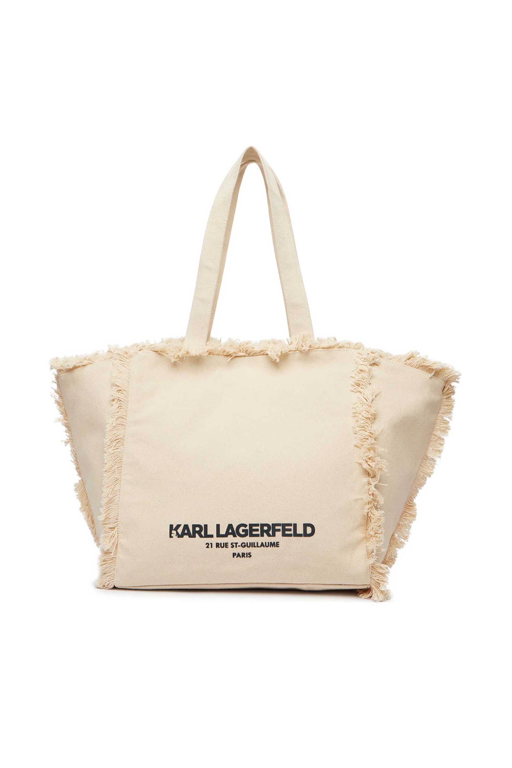 Karl Lagerfeld γυναικεία τσάντα tote "Rue St Guillaume Fringes" - B2W50021 Μπεζ