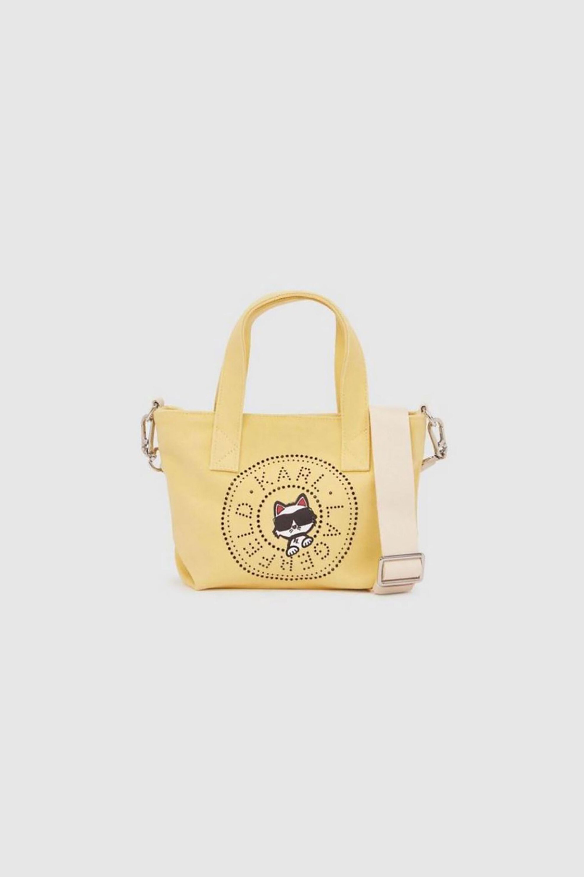 Karl Lagerfeld γυναικεία τσάντα shopper "Ikon Circle Small" - B2W50089 Κίτρινο Ανοιχτό