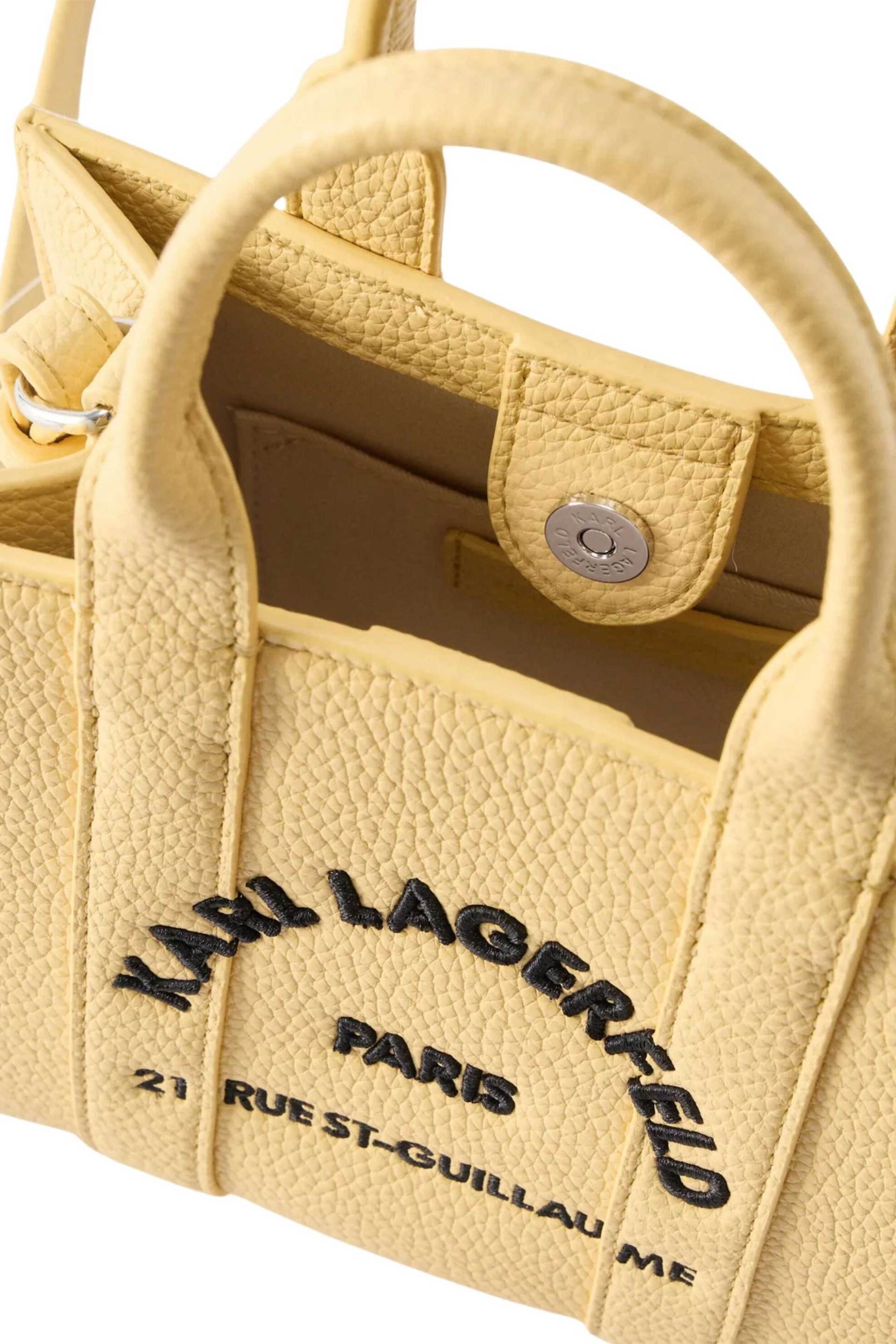 KARL LAGERFELD Karl Lagerfeld γυναικεία τσάντα tote "Rue St Guillaume Mini" - B1W30042 Κίτρινο Ανοιχτό - 3