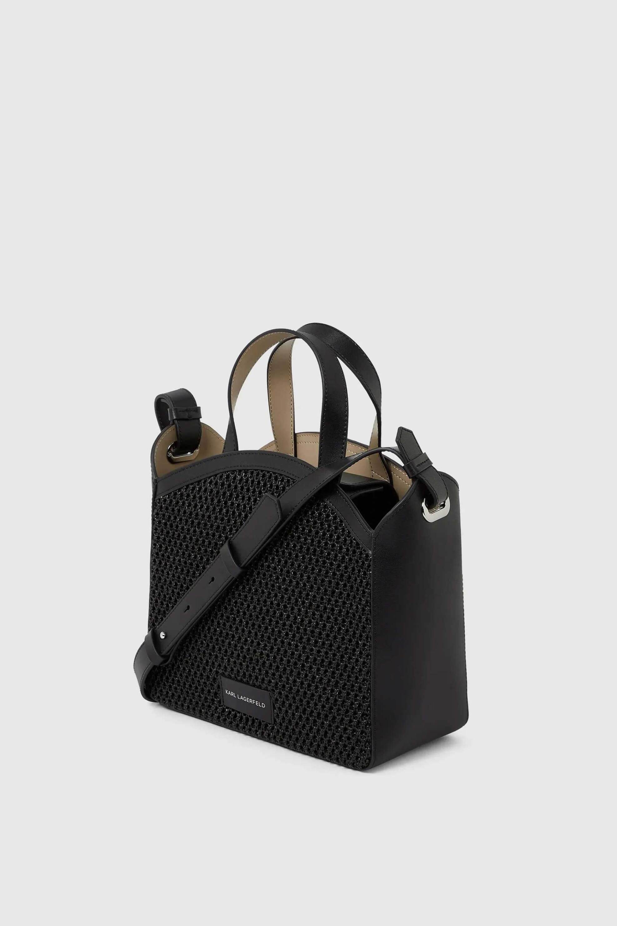 KARL LAGERFELD Karl Lagerfeld γυναικεία τσάντα tote "Circle Mesh Small" - B2W30019 Μαύρο - 2