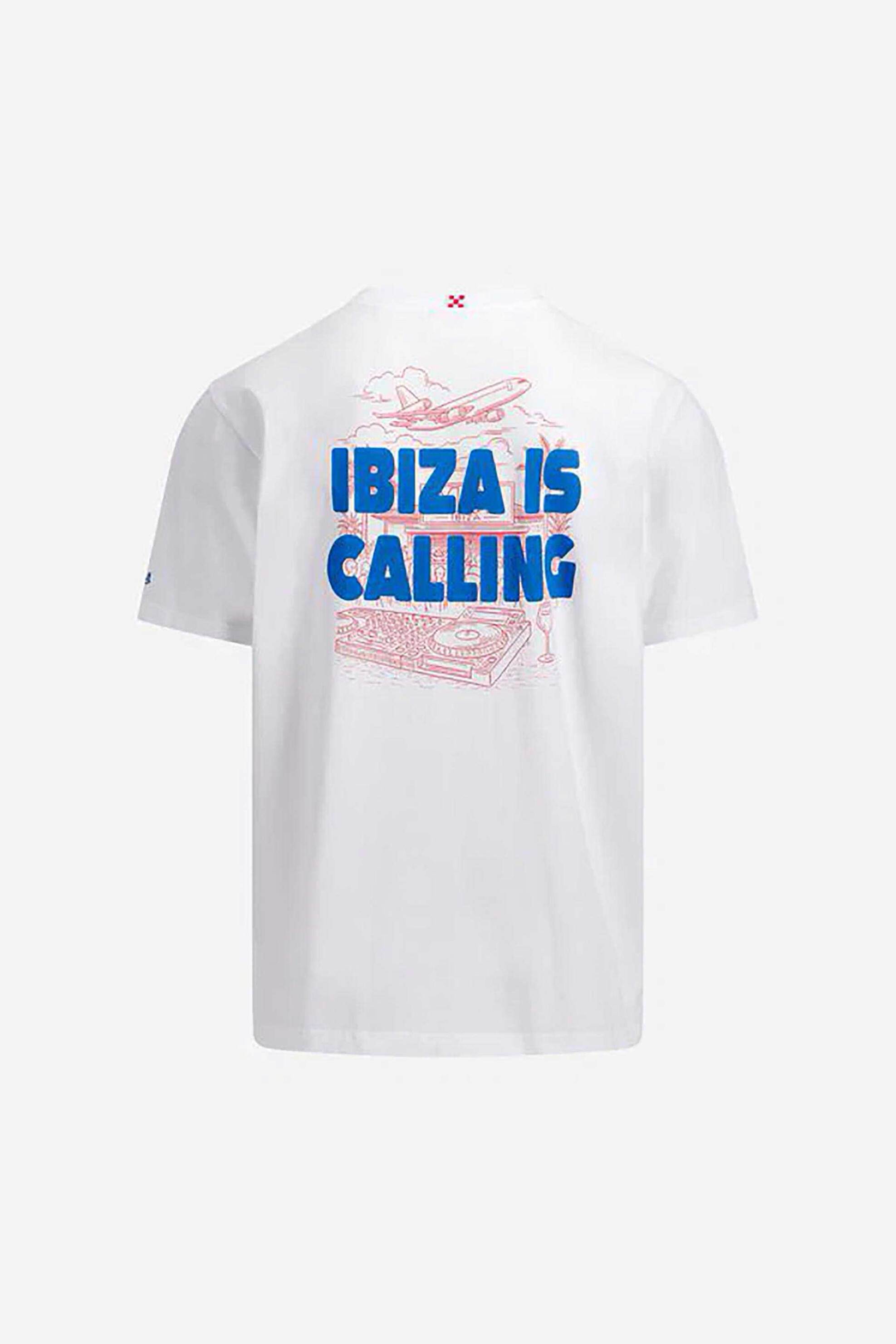 Mc2 Saint Barth Ανδρικό T-Shirt Ibiza Is Calling - Dlr0001-01526L Λευκό