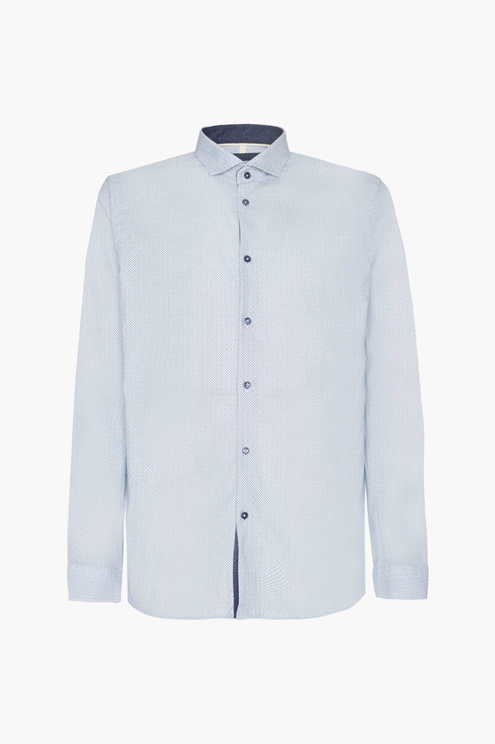 Sseinse ανδρικό πουκάμισο με μικροσχέδιο - CI964SS 324 Λευκό - Μπλε