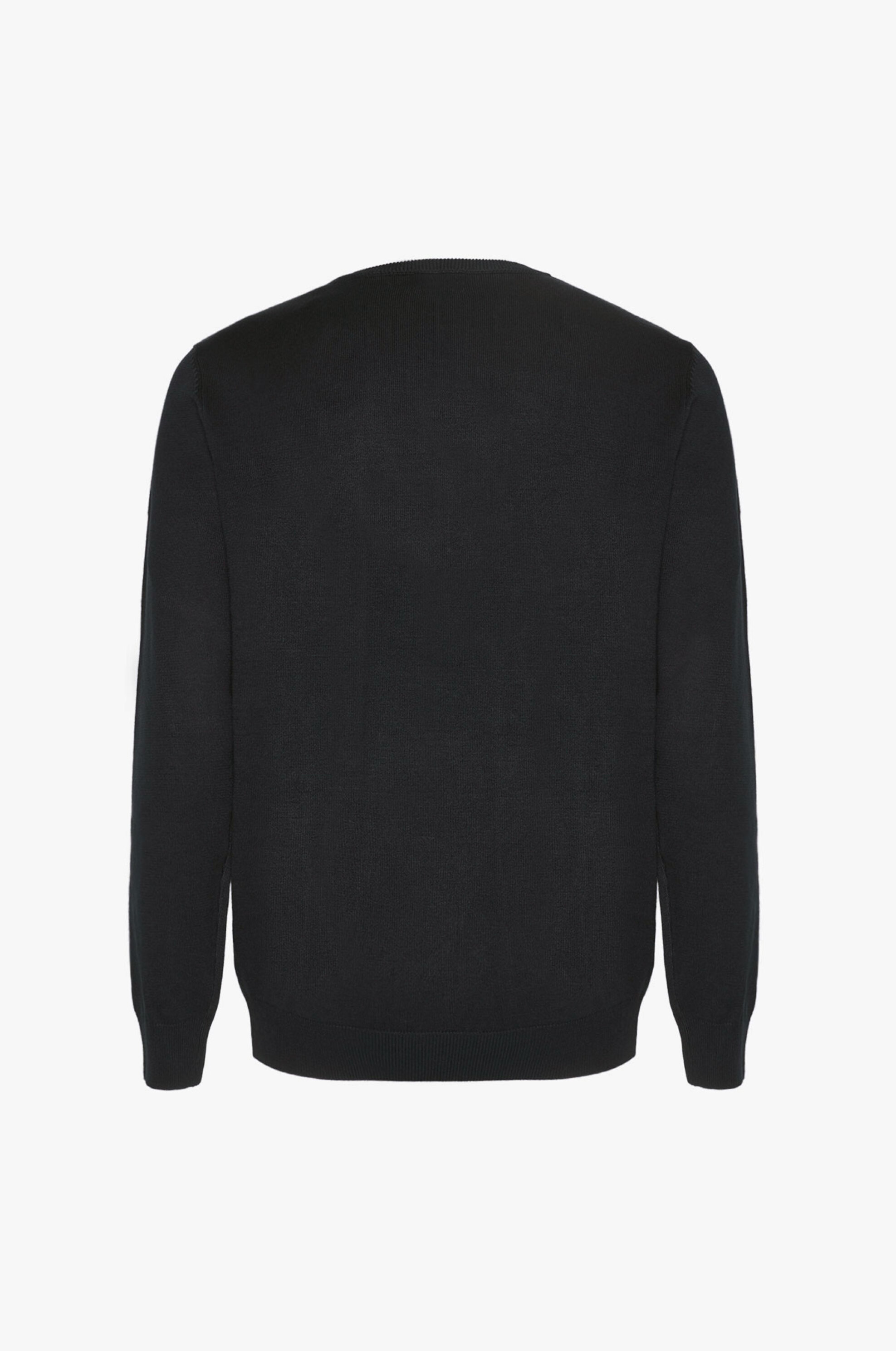 Sseinse ανδρικό μονόχρωμο πουλόβερ - MI2757SS 324 Μαύρο φωτογραφία