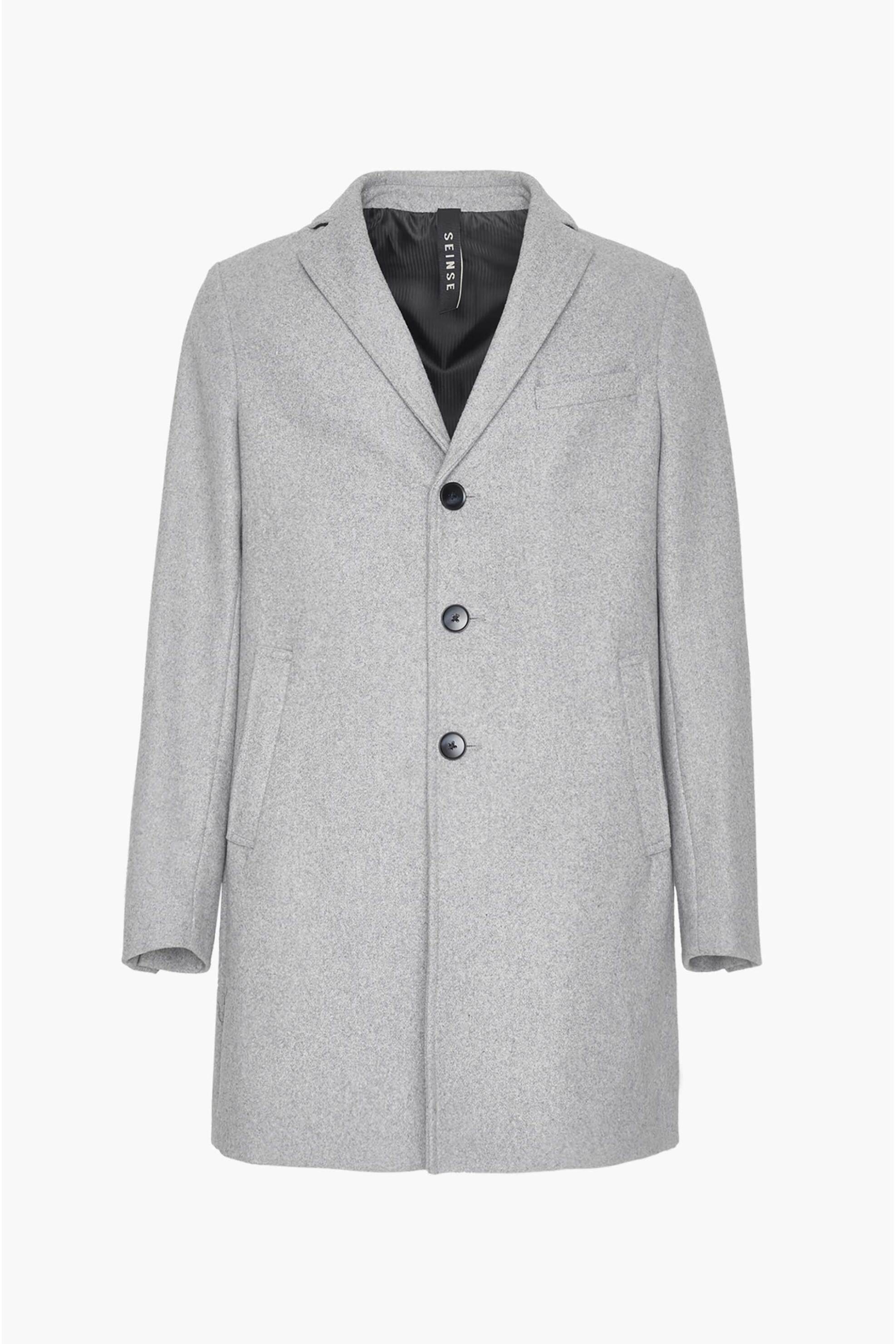 SEINSE Sseinse ανδρικό παλτό από μαλλί - CP52SS 324 Γκρι